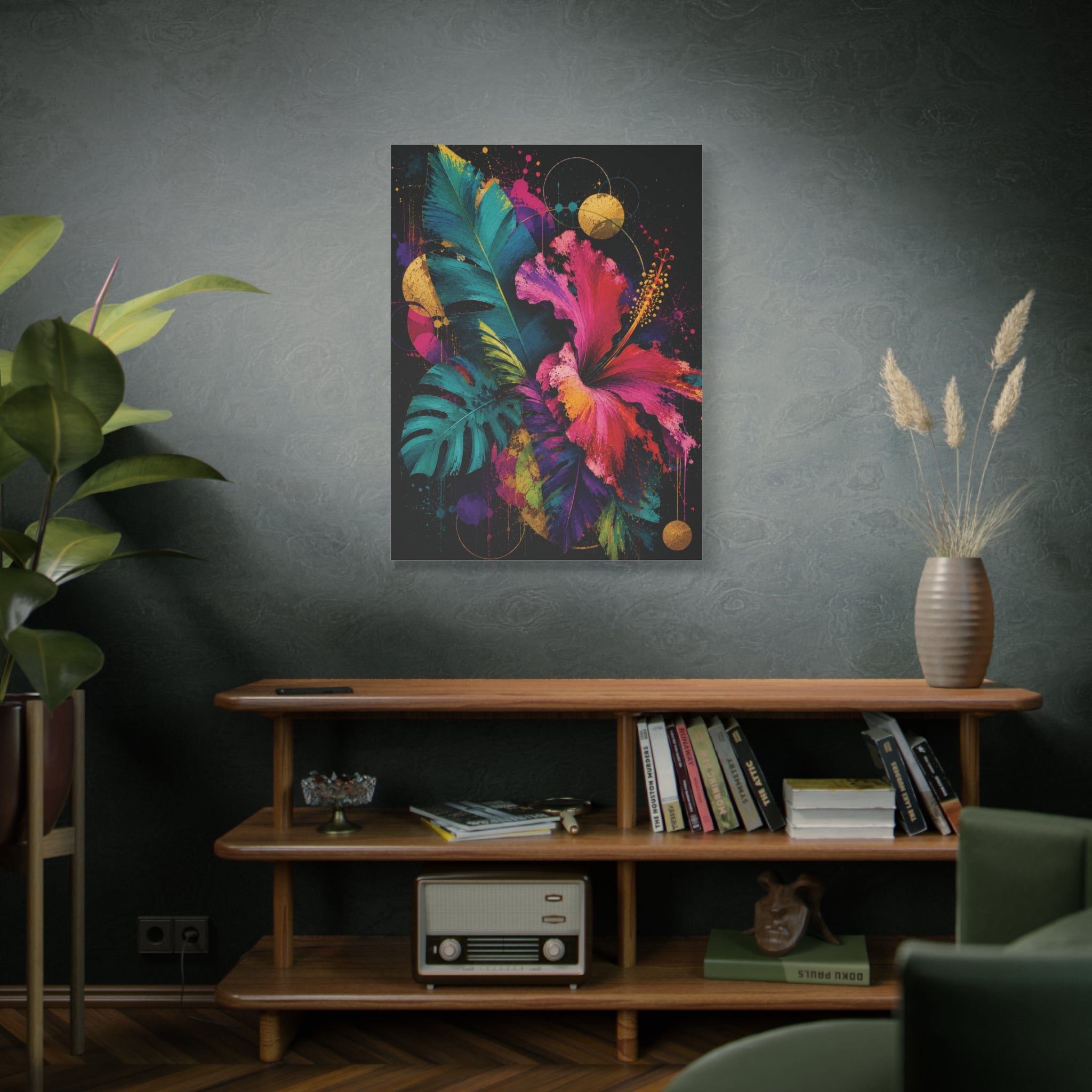 Midnight Eden: Tropical Opulence 3-Piece Wall Art Collection