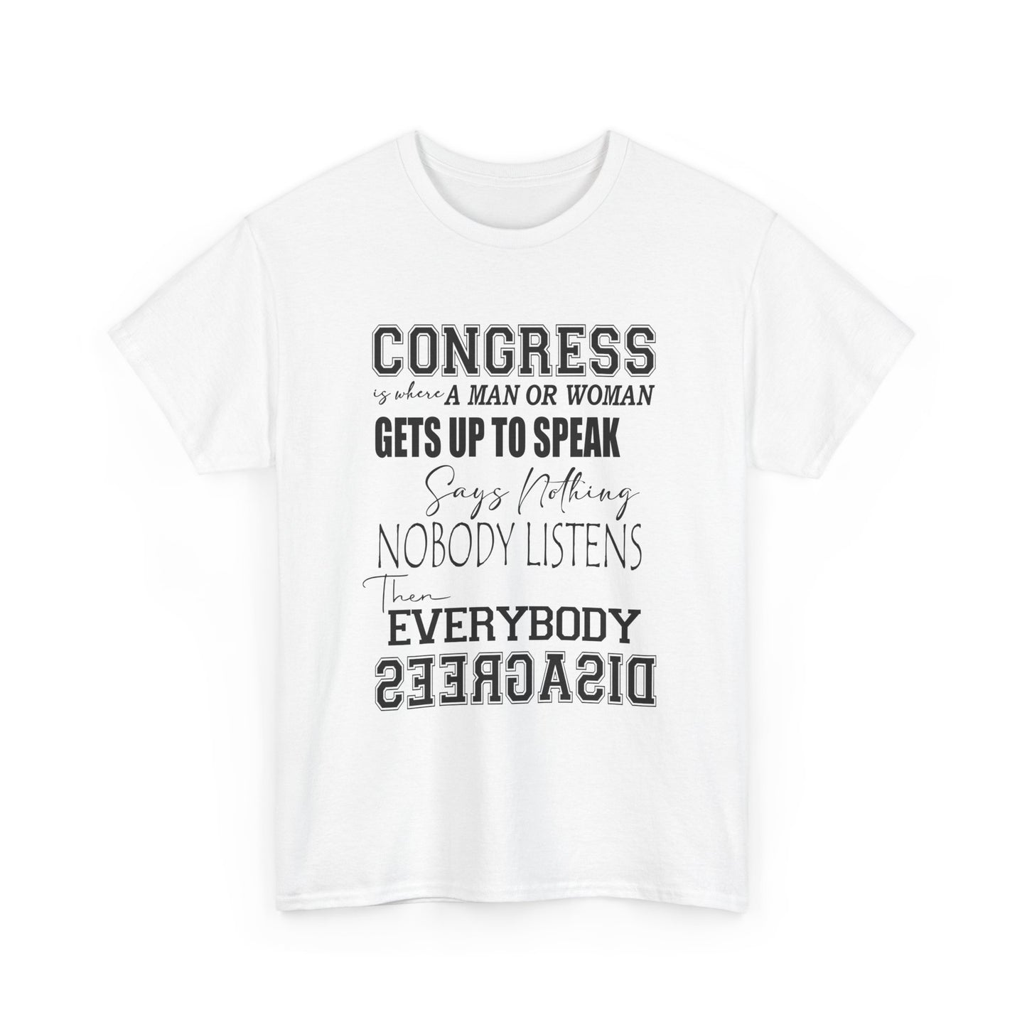 WAKE UP CONGRESS Tee | Political Quote Typography T-Shirt