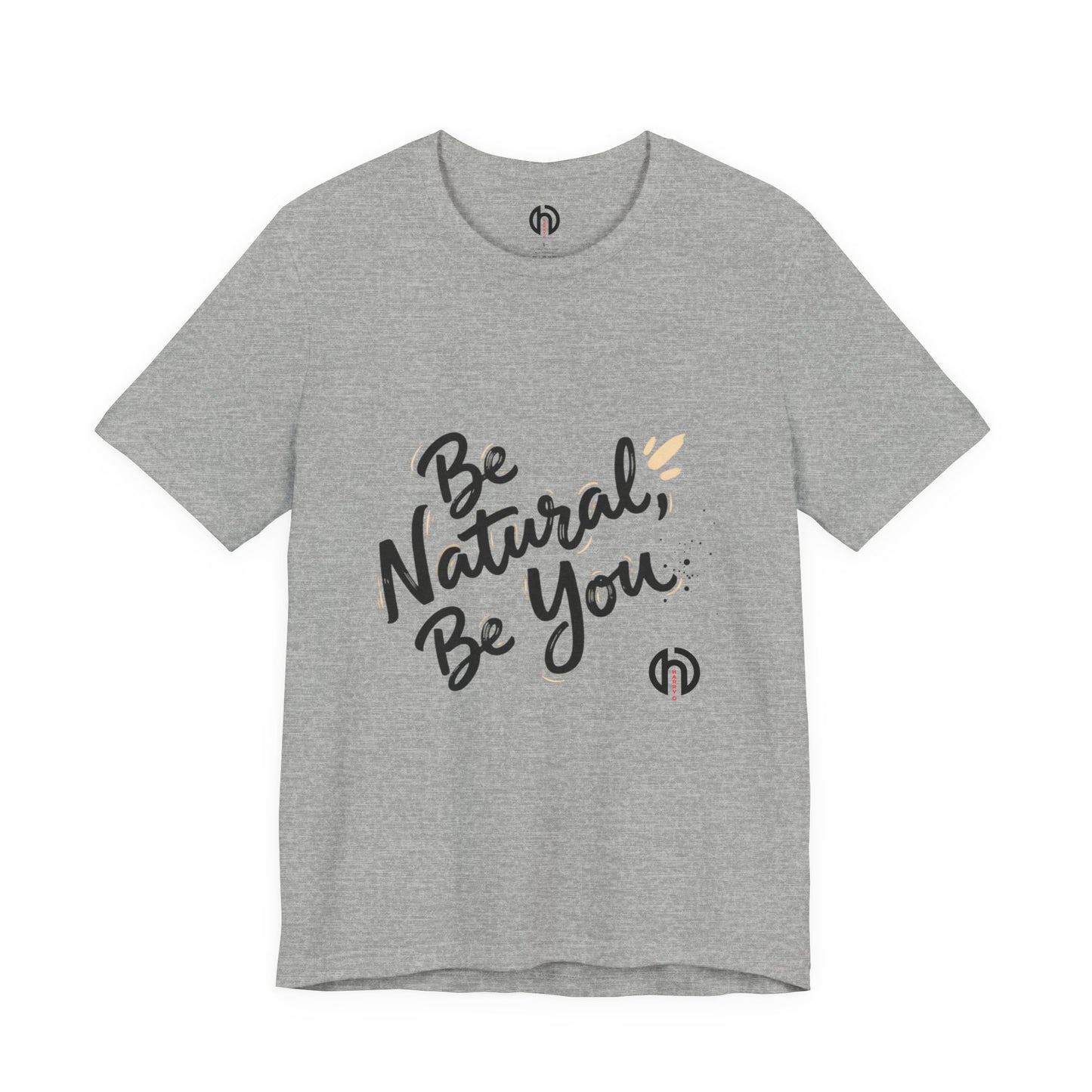 Be Natural Be You Tee | handwritten marker font, brush script tee