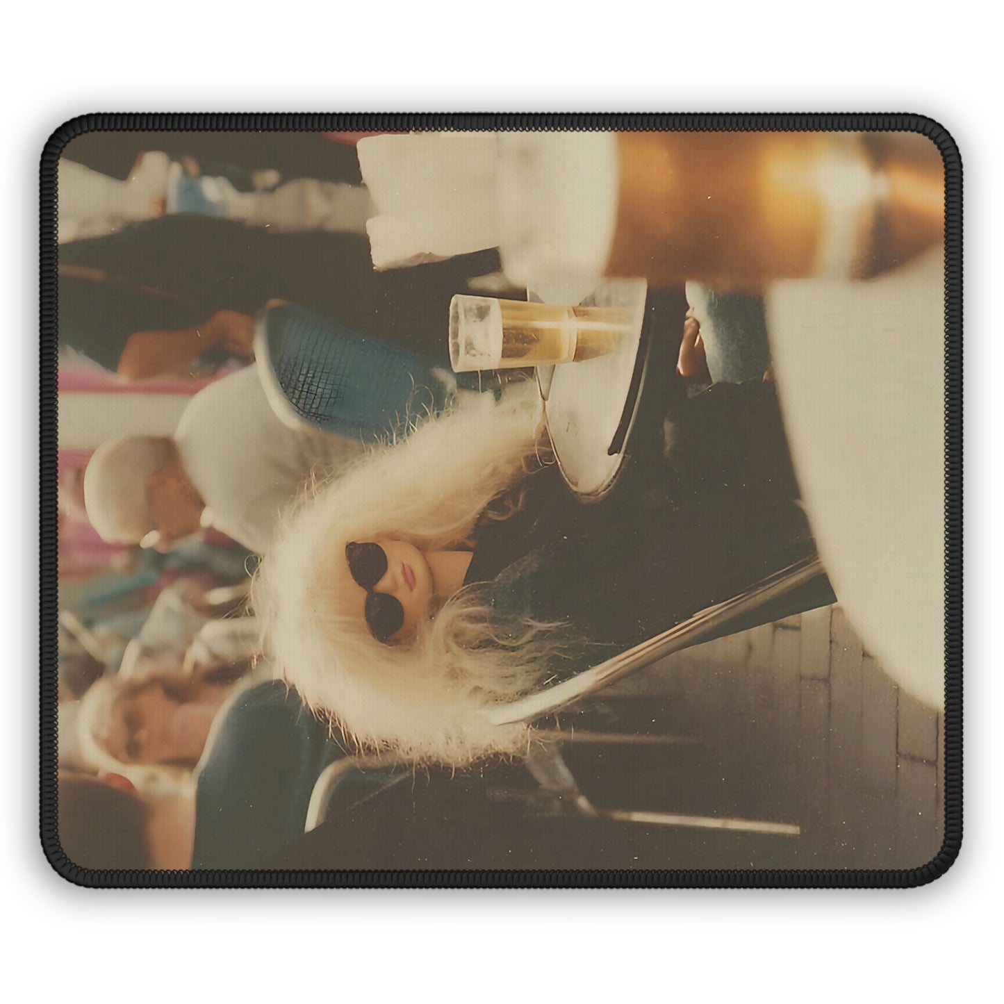 5 O Clock Blonde Funny Doll Face Mouse Pad