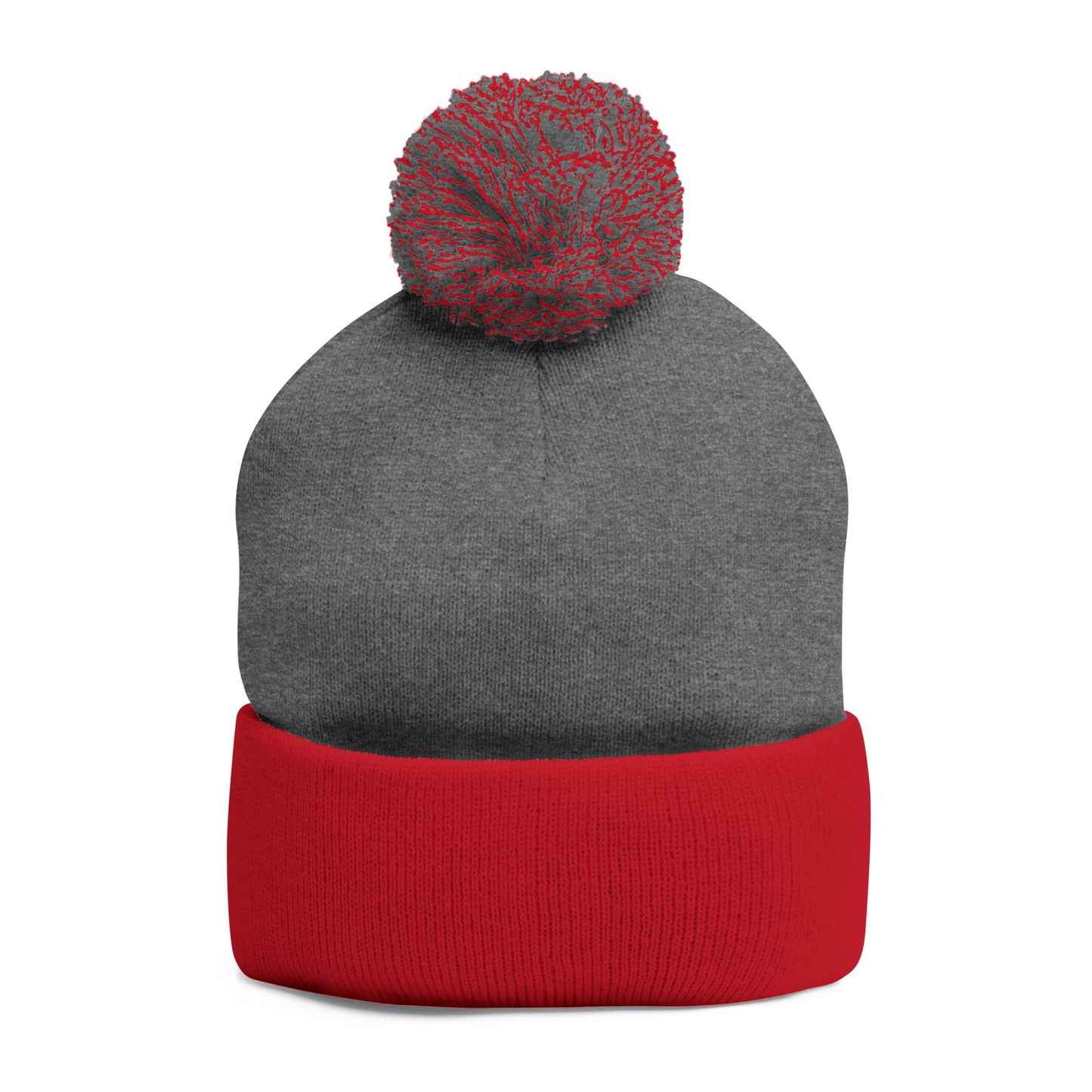 Today Is The Best Day Of My Life POM-POM KNIT Embroidered Beanie (WHITE EMBROIDERY)