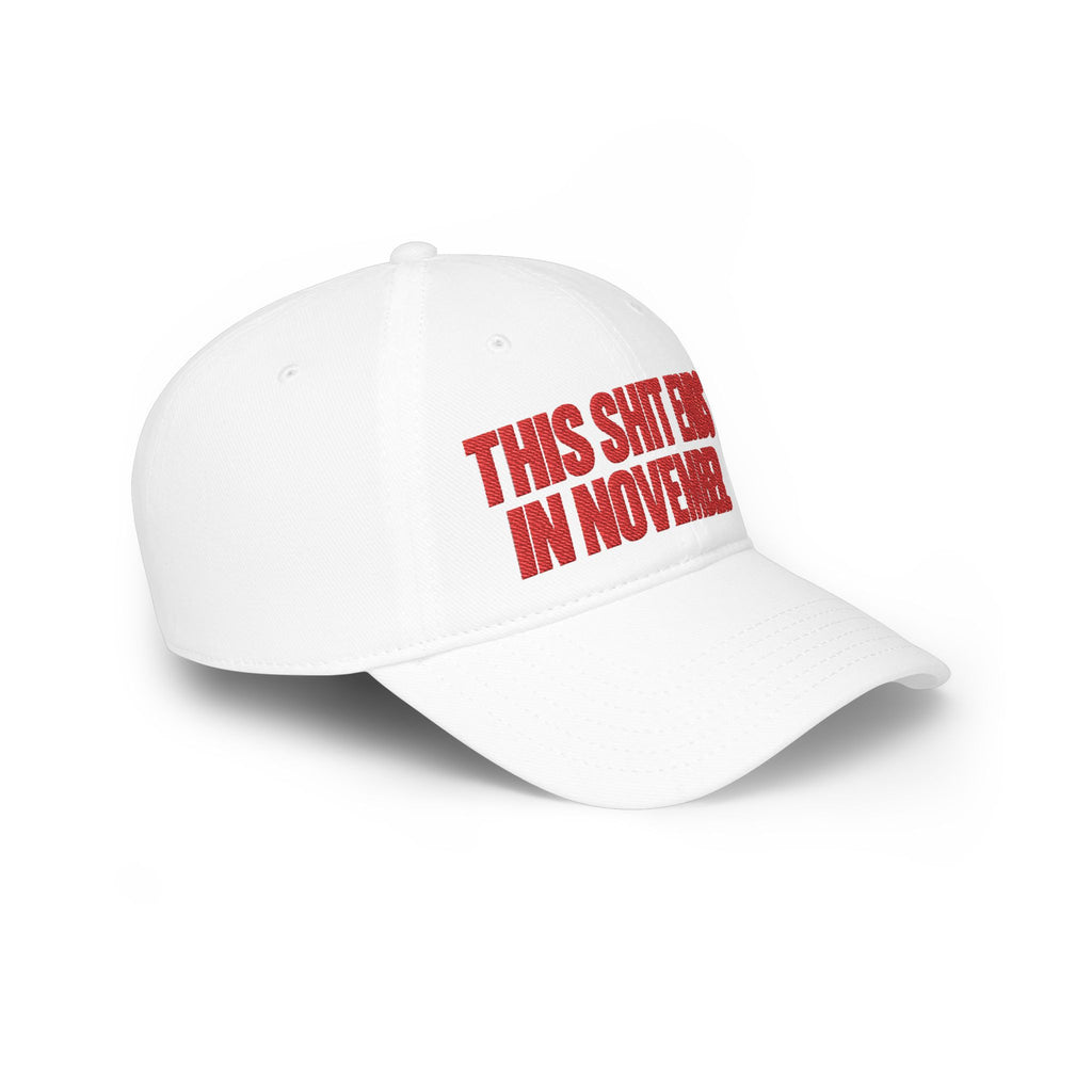 TSEN Low Profile Baseball Cap WHITE/RED