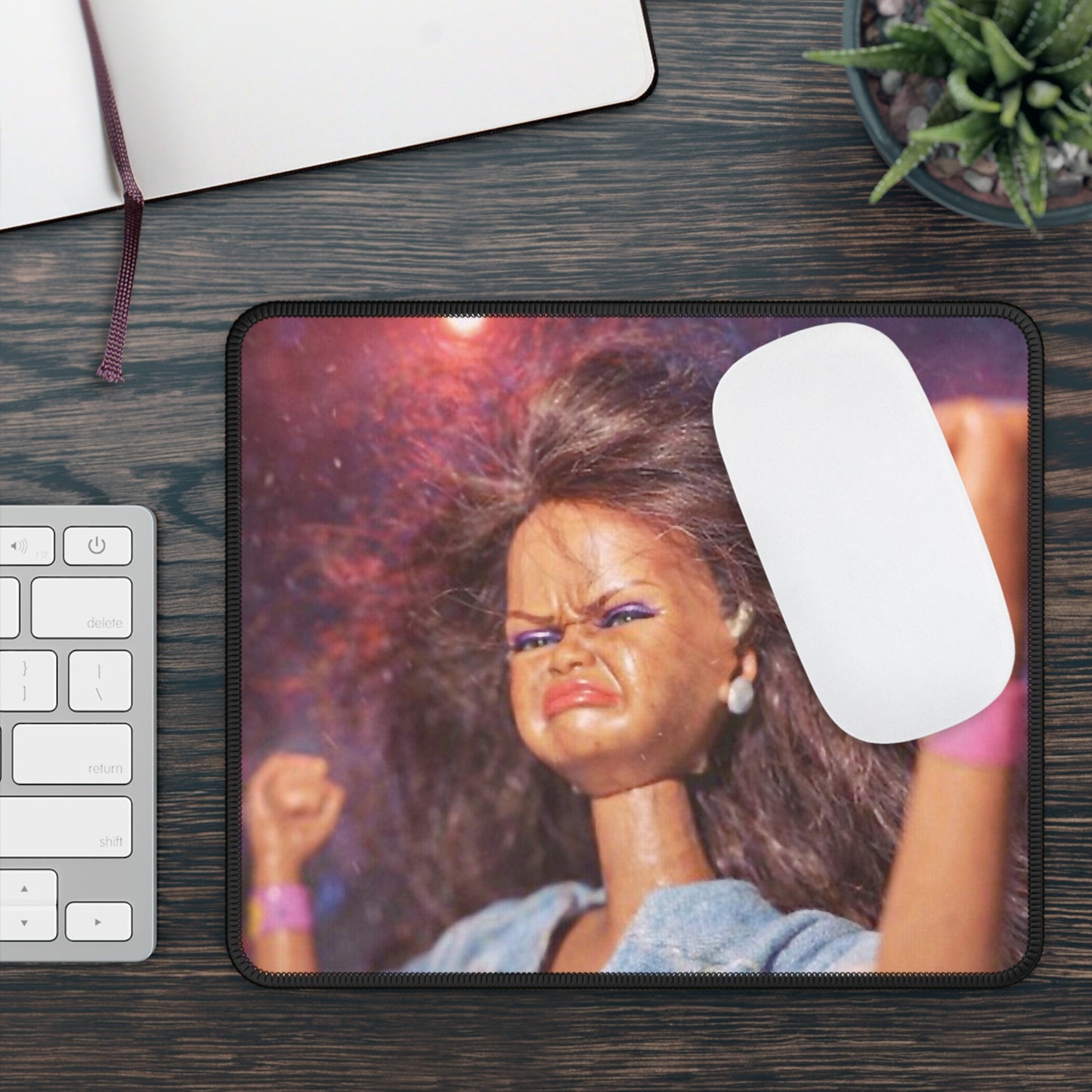 Party Party Funny Doll Face Mouse Pad