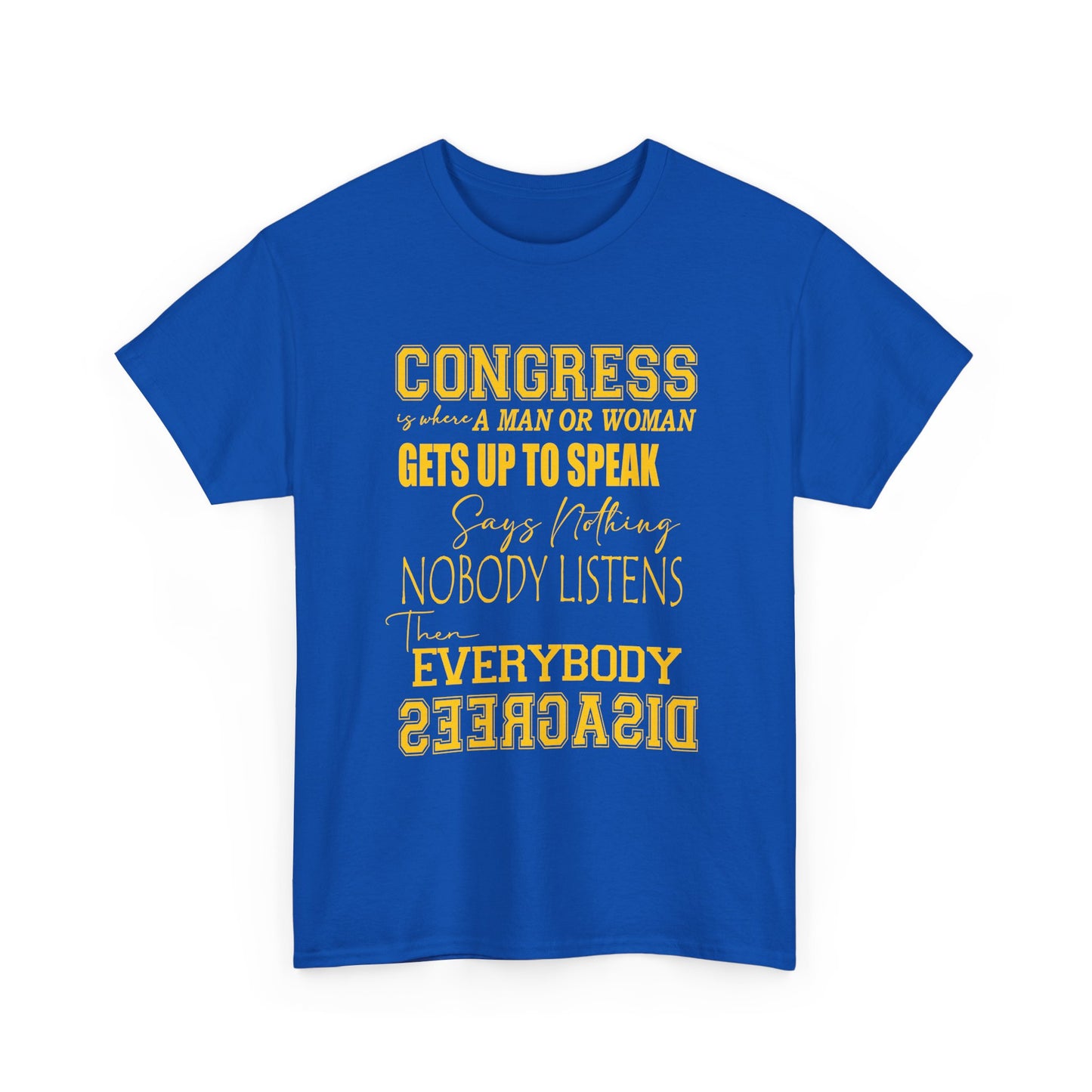 Wake Up Congress T-Shirt | Political Typography Statement Tee