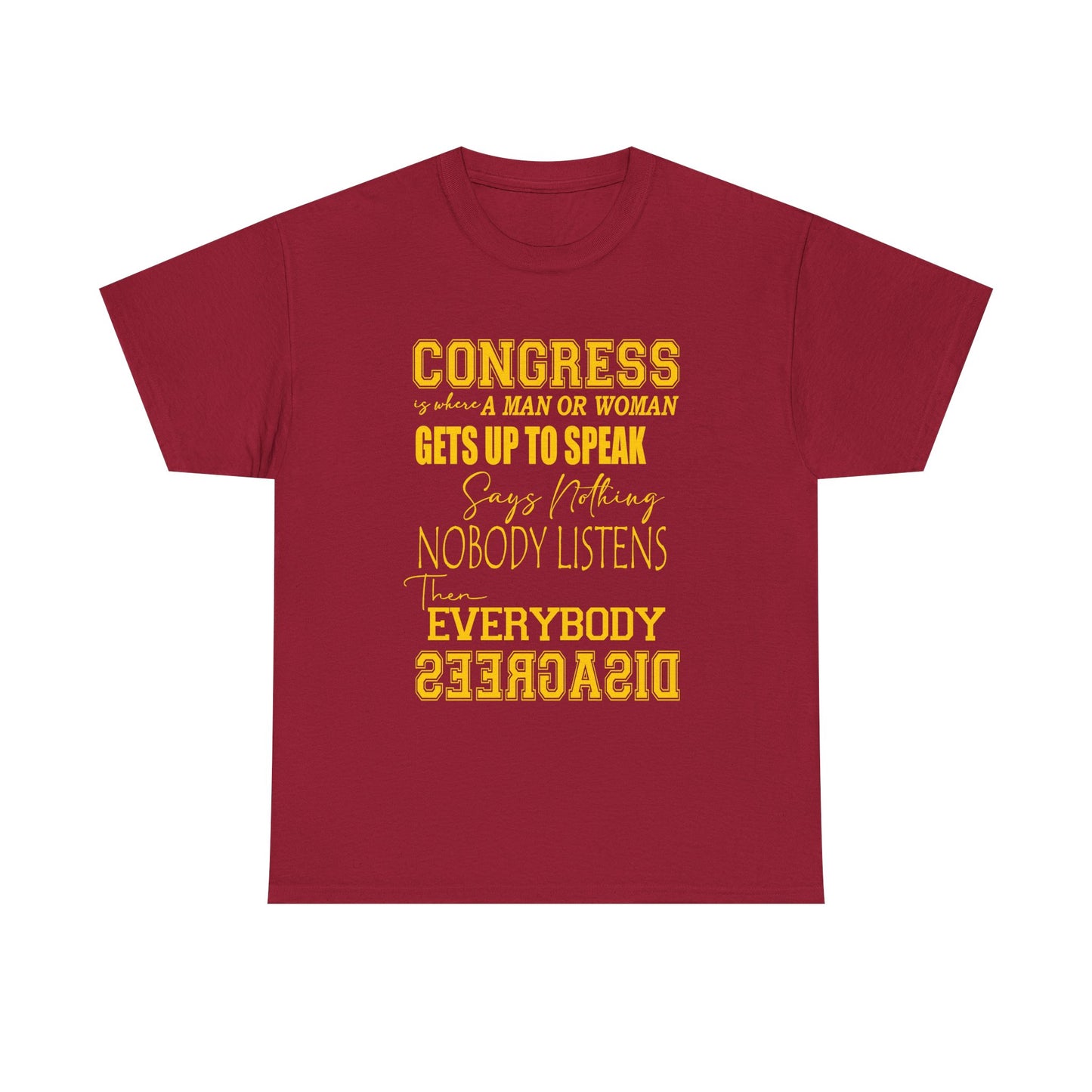 Wake Up Congress T-Shirt | Political Typography Statement Tee