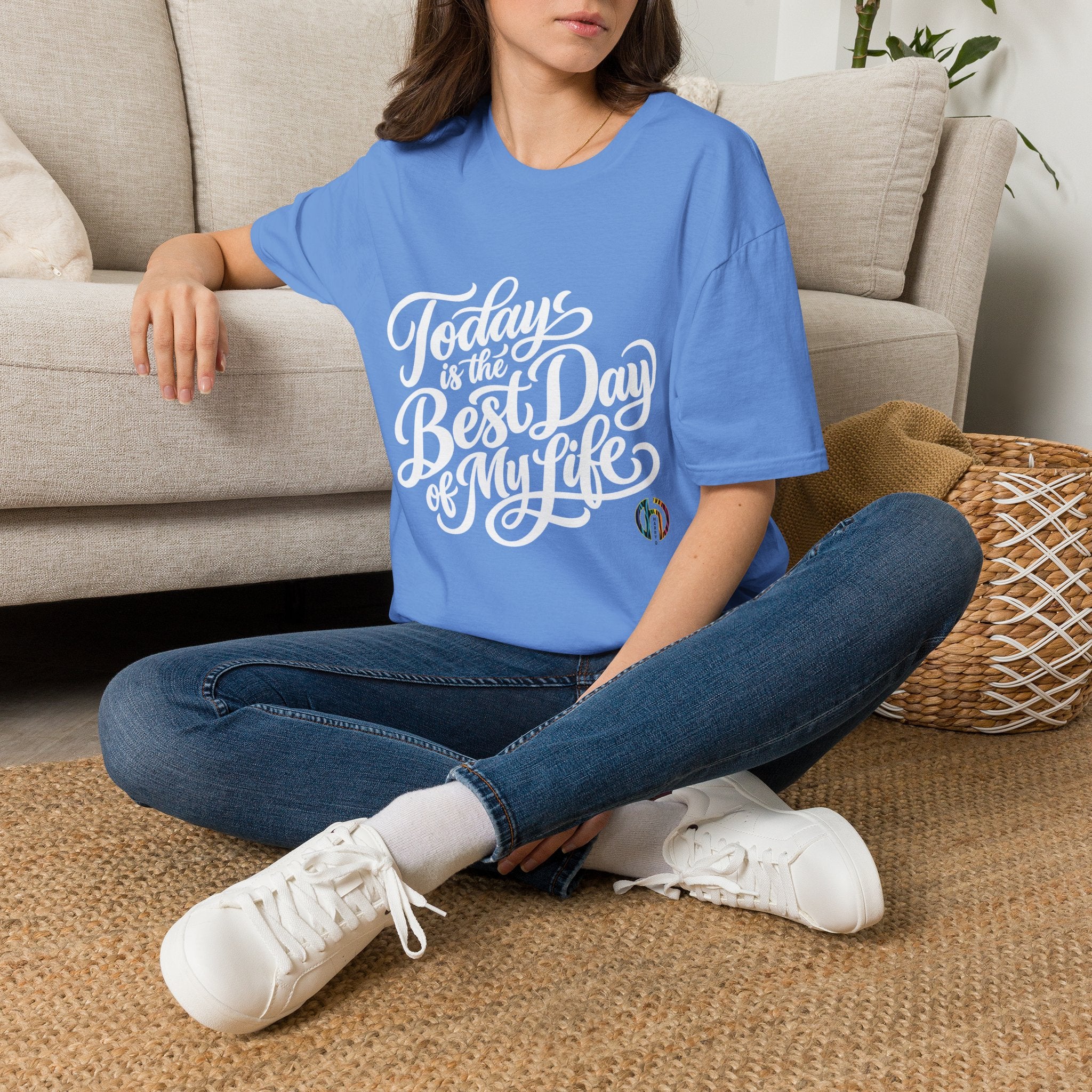 Today Is the Best Day — Morning Mantra Script Tee
