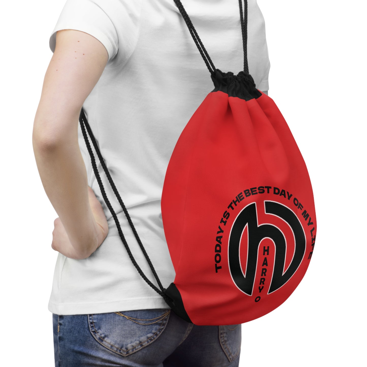HarryO Today Is The Best Day of My Life Drawstring Gymsack CLASSIC RED
