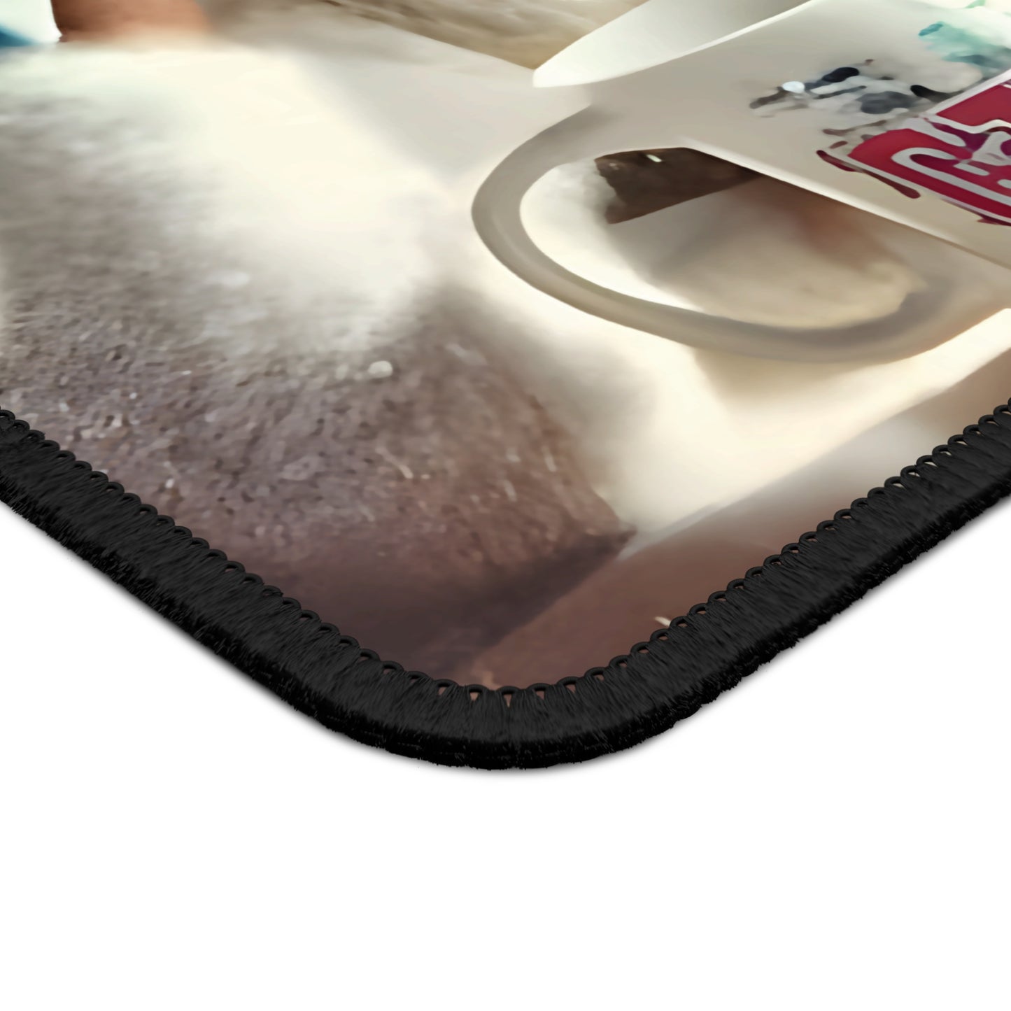 Smoke Coffee GTFO Funny Doll Face Mouse Pad