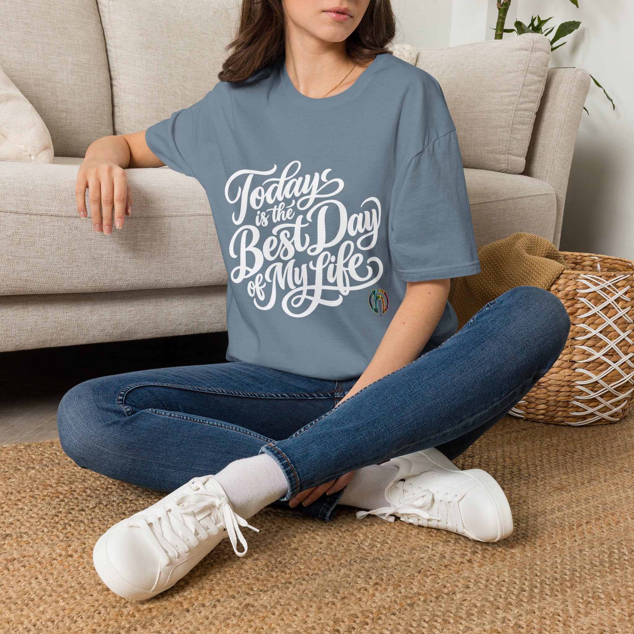 Today Is the Best Day — Morning Mantra Script Tee