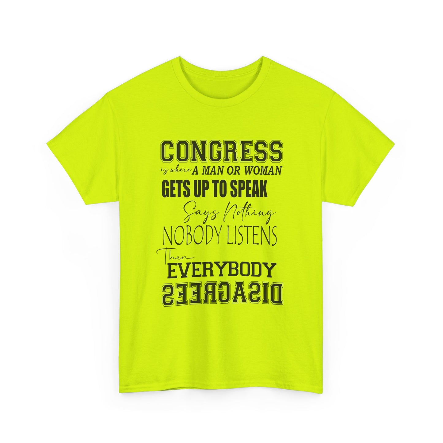 WAKE UP CONGRESS Tee | Political Quote Typography T-Shirt