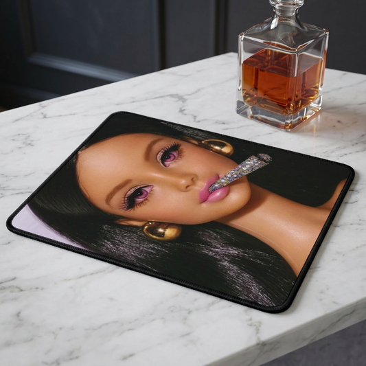 Puff Puff Bling LS Funny Doll Face Gaming Mouse Pad