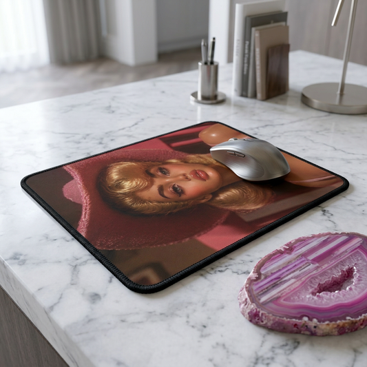 Anna N Seductive Pinup Style Doll Face Gaming Mouse Pad