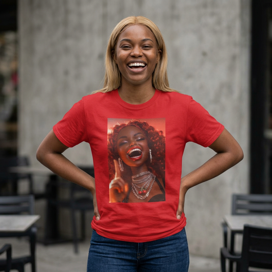 Bling Bling B Doll Graphic Tee — Sparkling Retro Doll Shirt