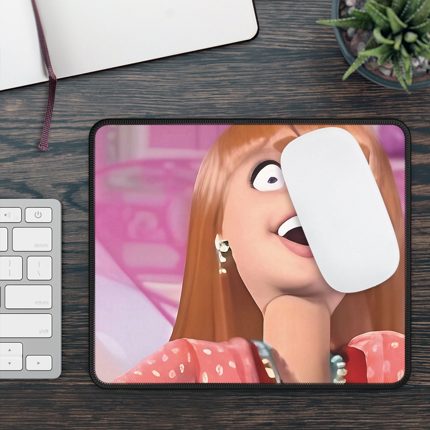 Dr. Evil Redhead Funny Doll Face Gaming Mouse Pad