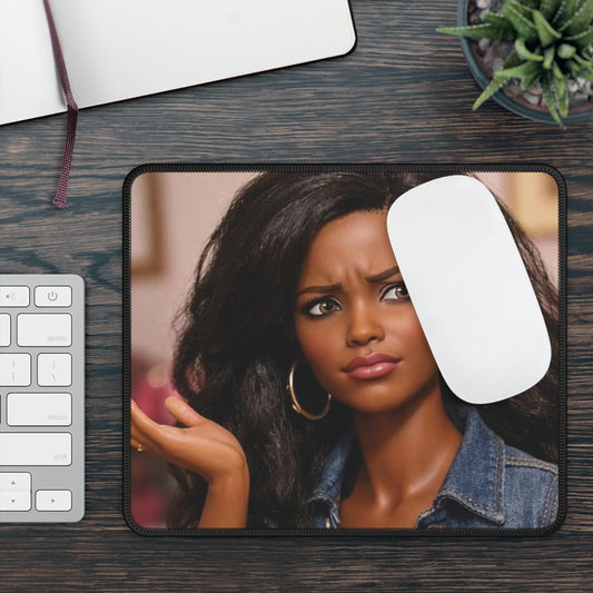 MAKE IT MAKE SENSE Funny Doll Face Gaming Mouse Pad