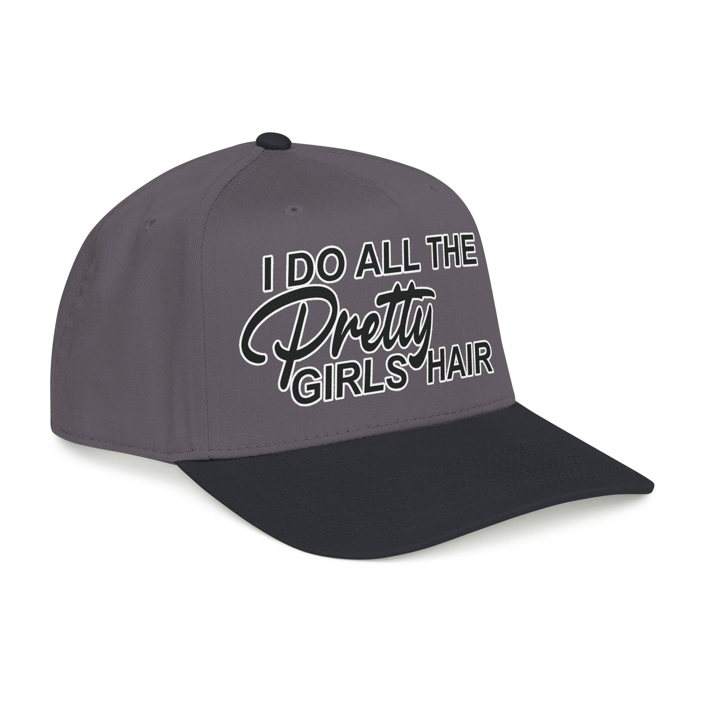 I DO ALL THE PRETTY GIRLS HAIR Mid Profile Baseball Cap BW