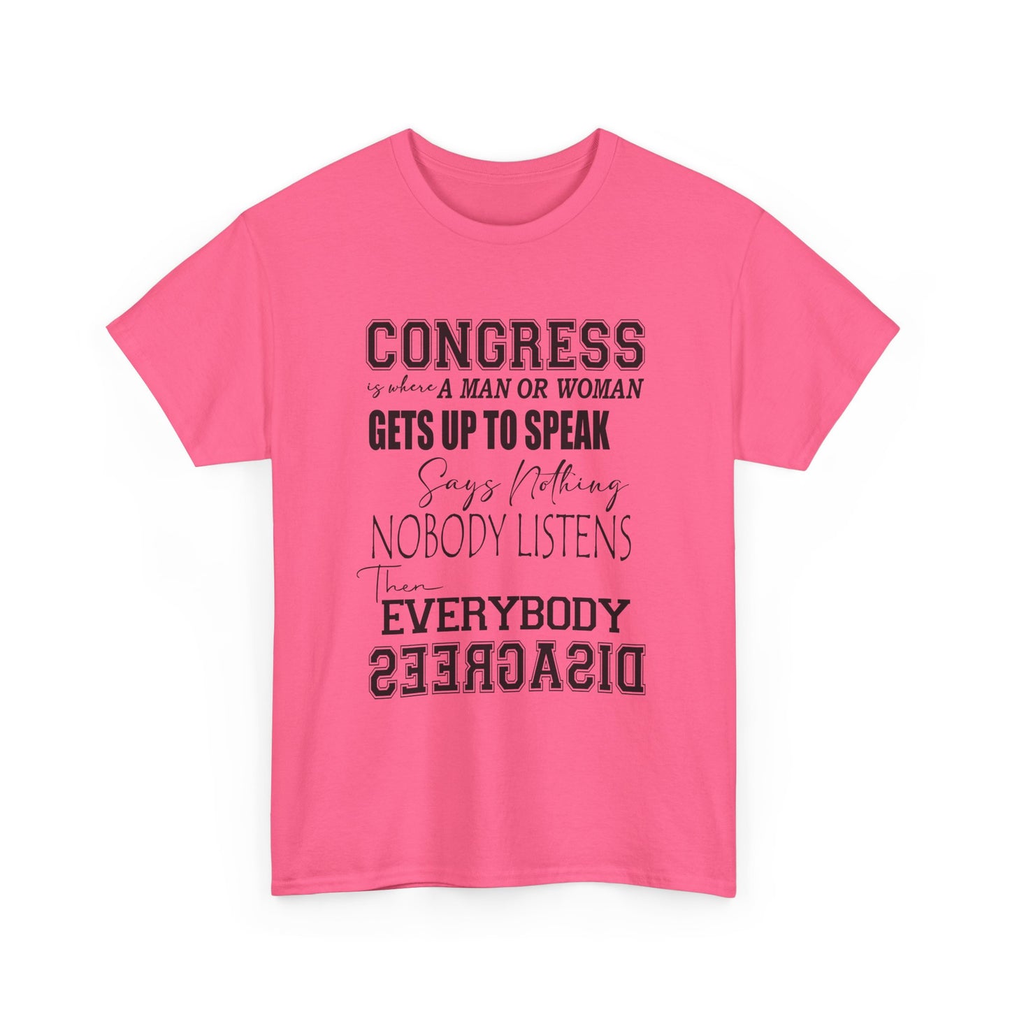 WAKE UP CONGRESS Tee | Political Quote Typography T-Shirt