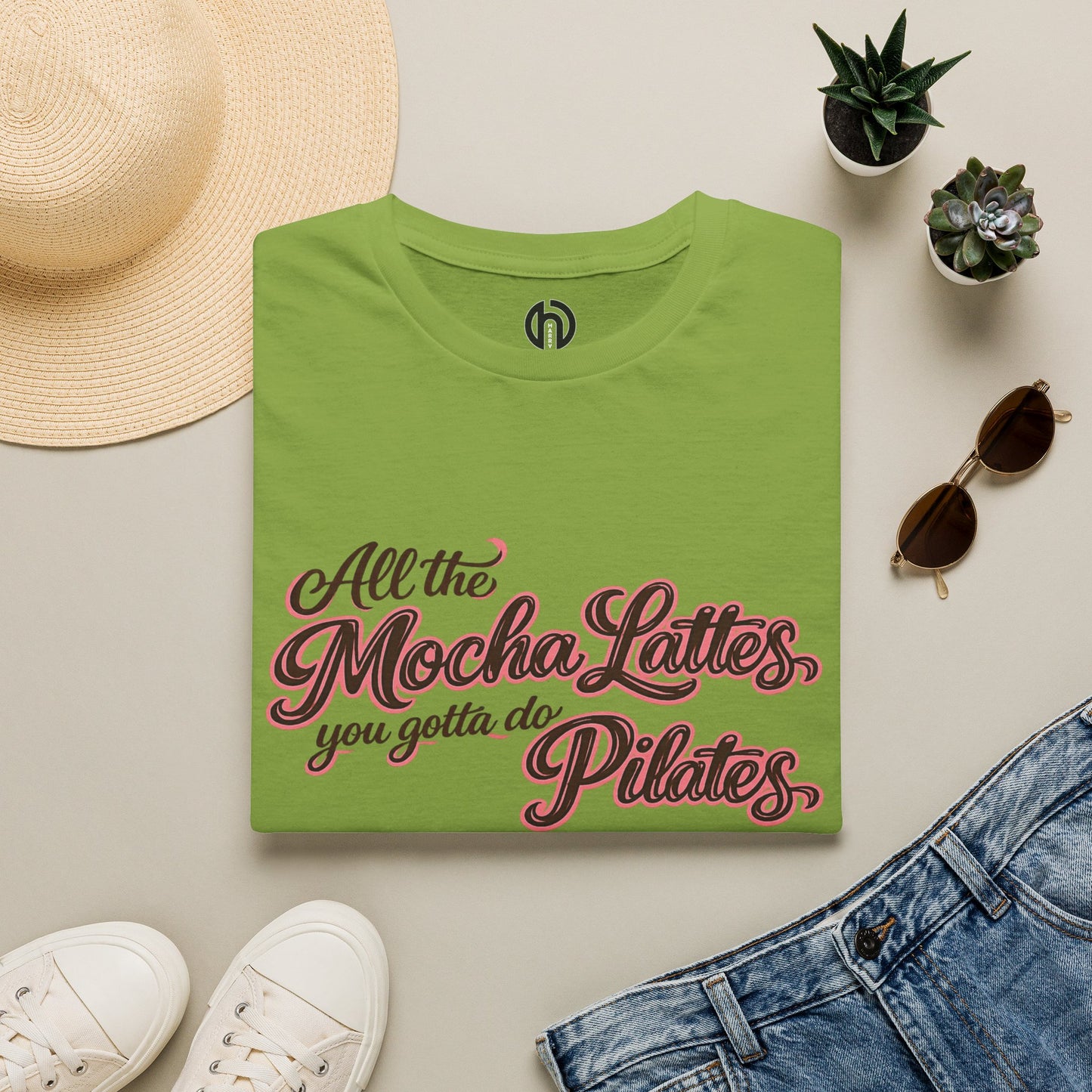 Mocha Pilates Workout Tee