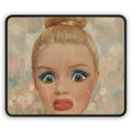 Drama Funny Doll Face Mouse Pad