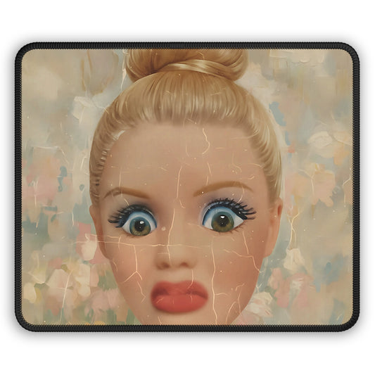 Porcelain Funny Doll Face Mouse Pad