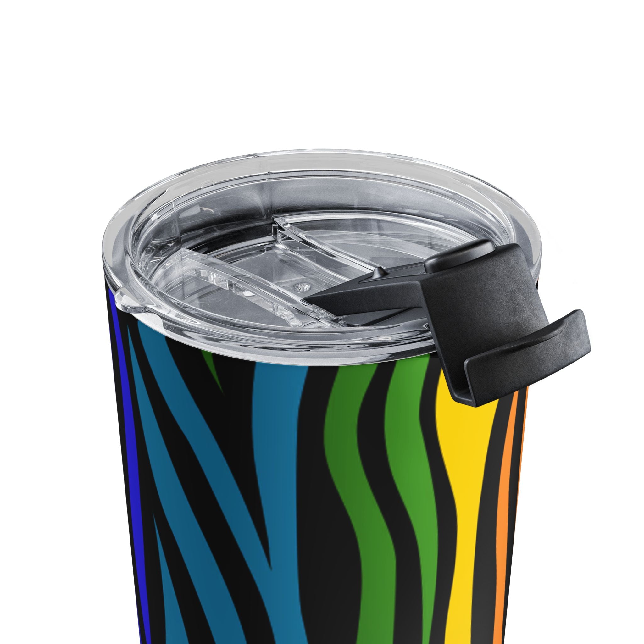 10oz Rainbow Zebra Tumbler – Insulated Travel Cup