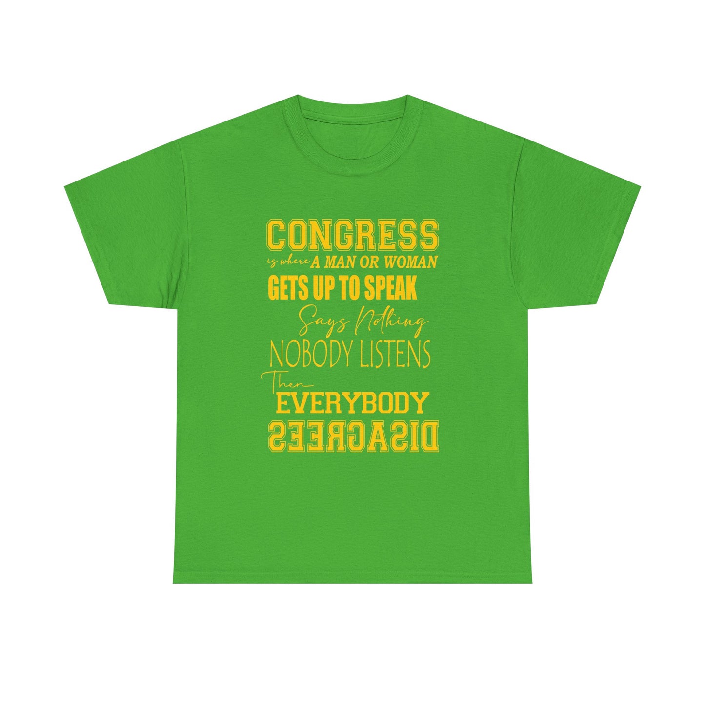 Wake Up Congress T-Shirt | Political Typography Statement Tee