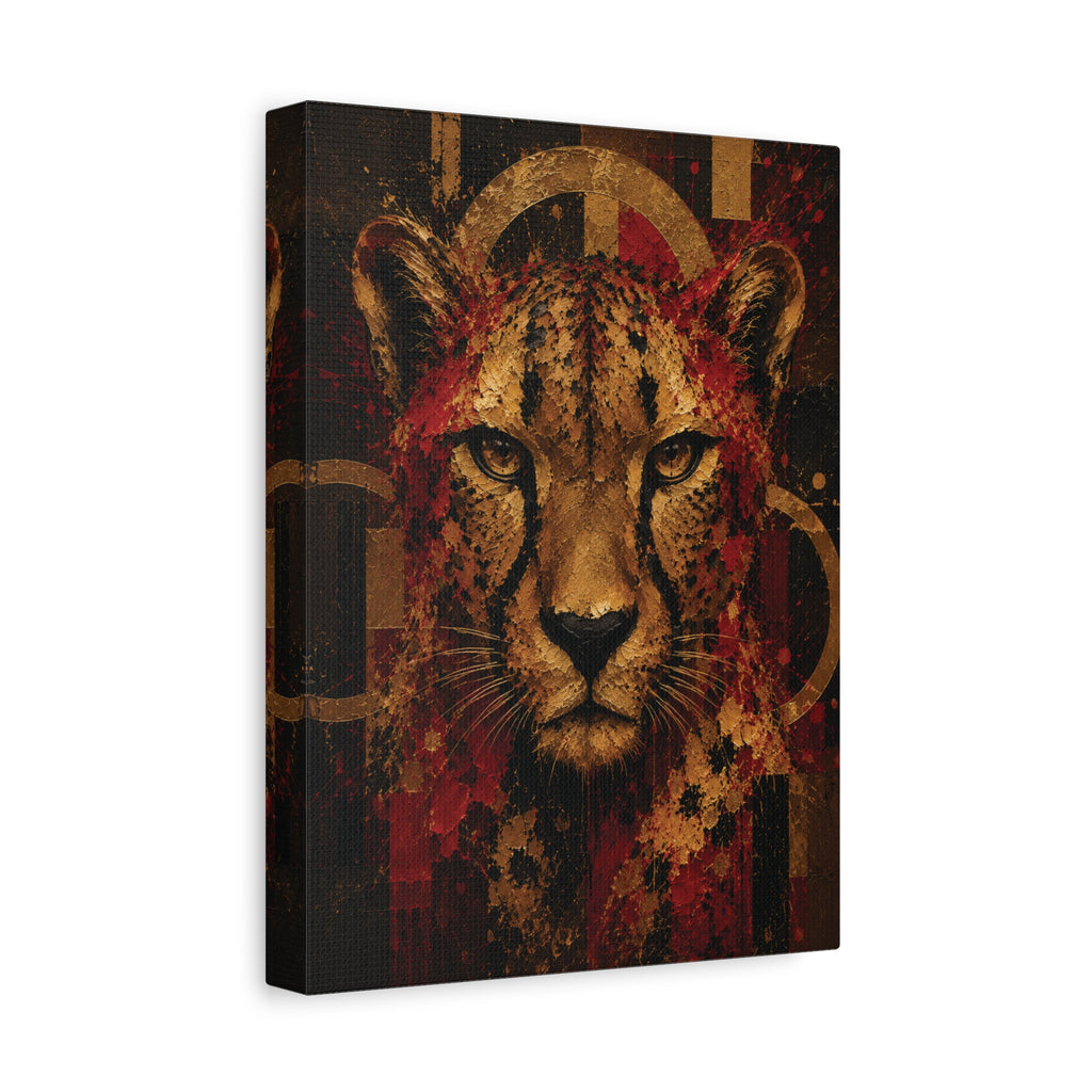 Imperial Shadow: Saturated Cheetah Collection 3-piece TRIPTYCH WALL ART