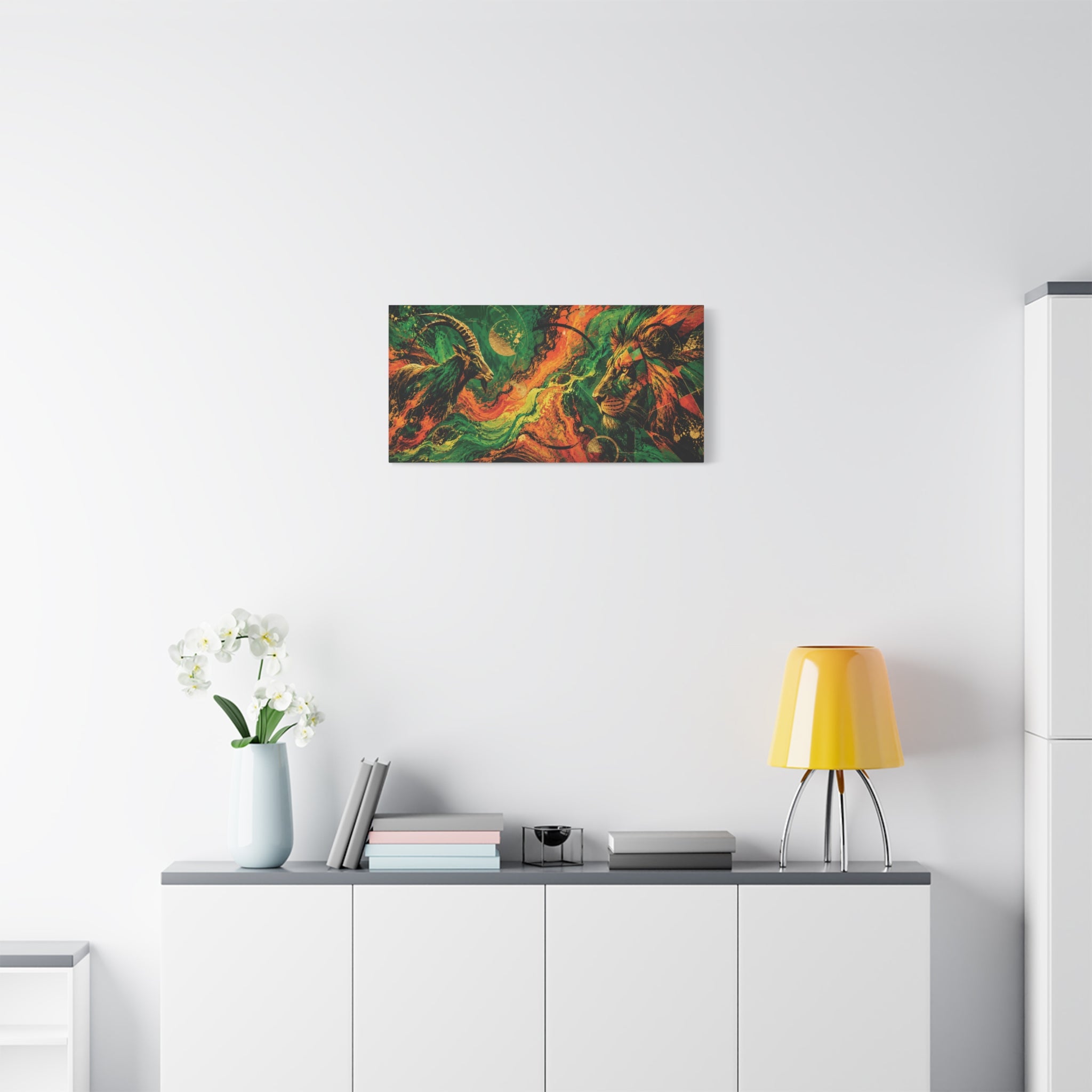 Sovereign Savannah: MOLTEN RIVER Abstract Matte Canvas Wall Art