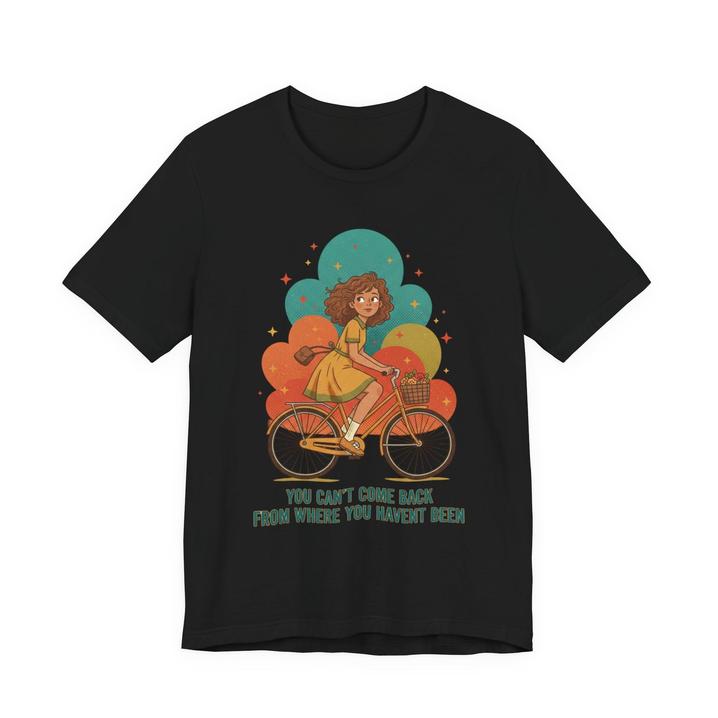 Retro-Futurist Starburst Bike Tee | mid-century space art, vintage sci-fi