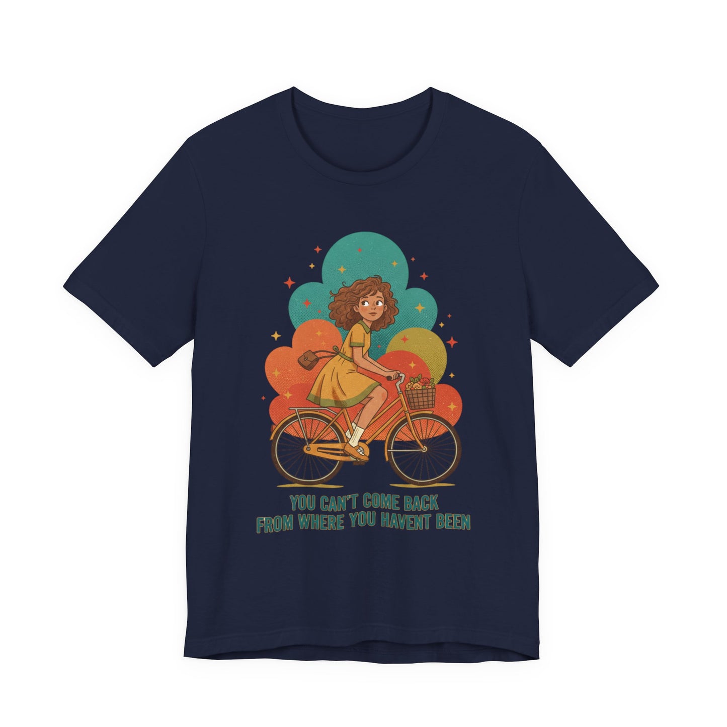 Retro-Futurist Starburst Bike Tee | mid-century space art, vintage sci-fi