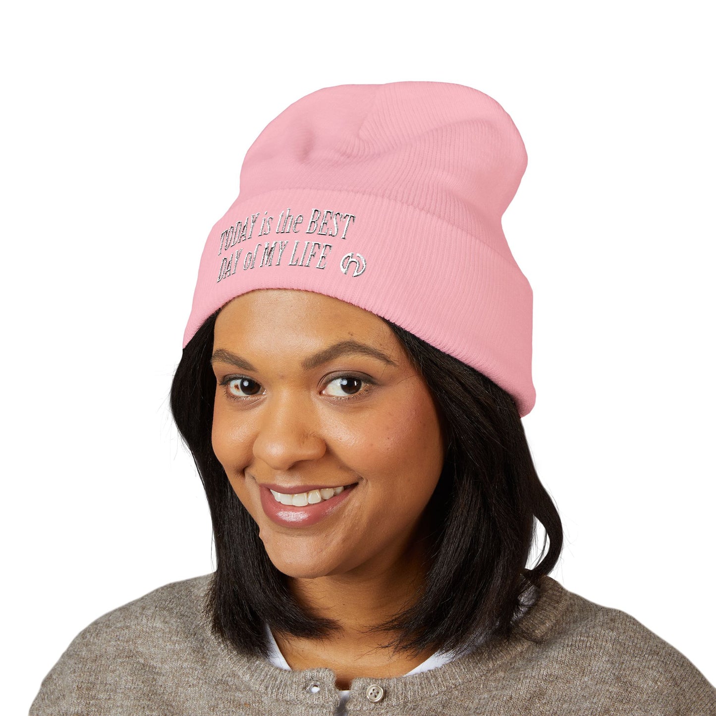 TODAY IS THE BEST DAY HARRY O Embroidered Cuffed Beanie — "Tune Into Rest" Cozy Winter Hat