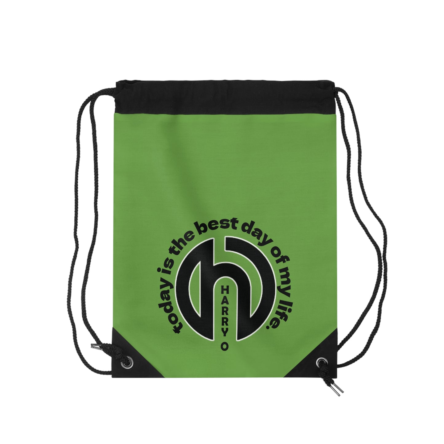 HarryO Today Is The Best Day of My Life Drawstring Gymsack GREEN
