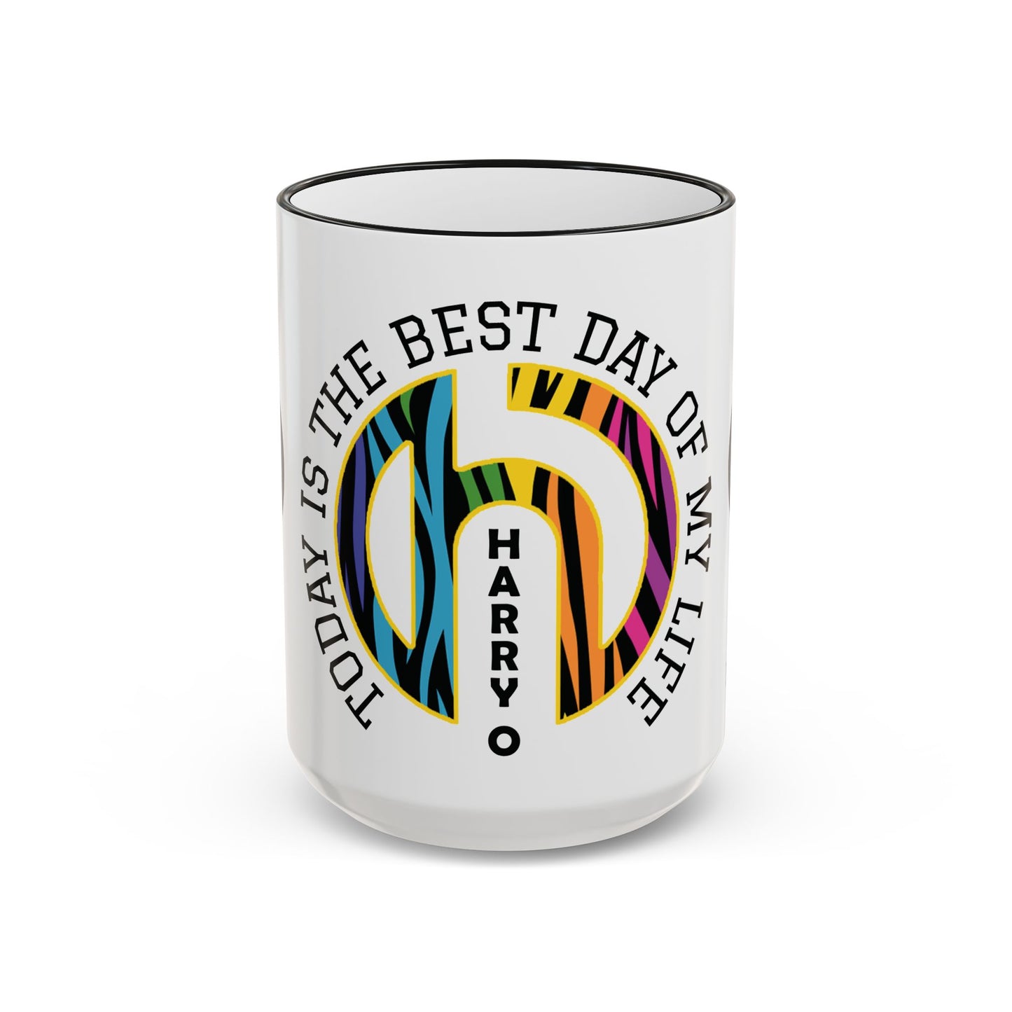 HARRY O Mug — Yellow/Black 15 oz.