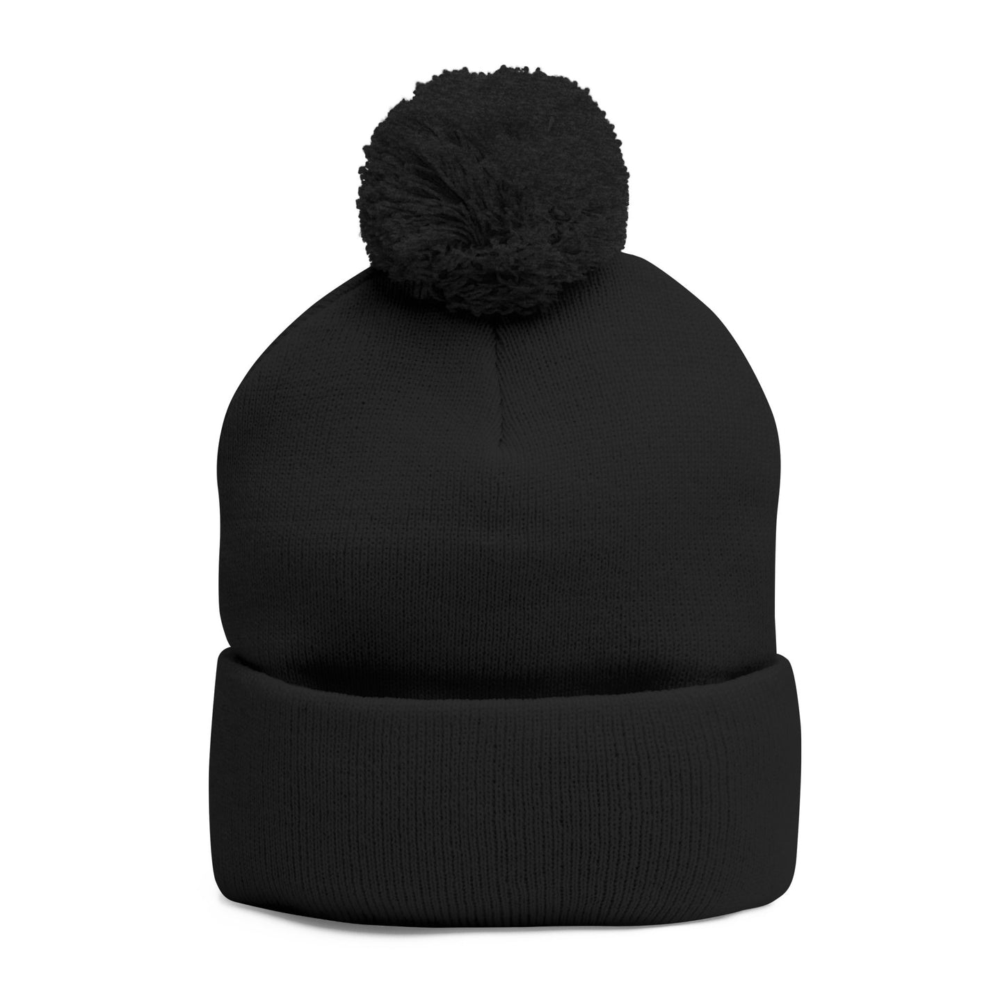 Today Is The Best Day Of My Life POM-POM KNIT Embroidered Beanie (WHITE EMBROIDERY)