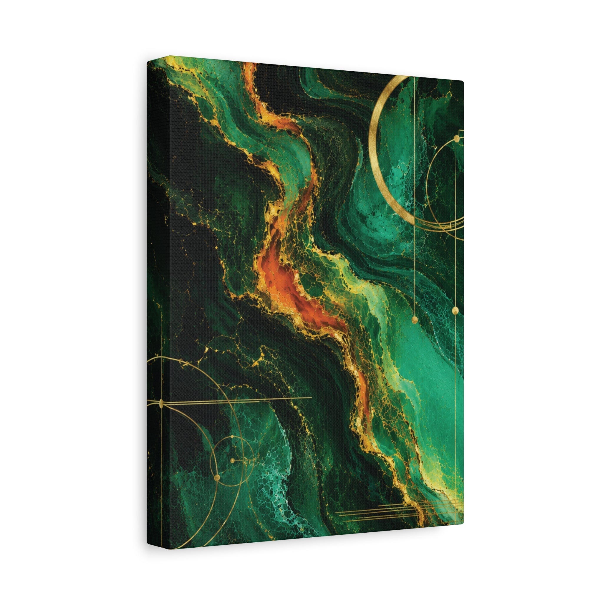 Emerald Magma: Flowing Liquid Marble Collection COOLING CURRENTS IIR