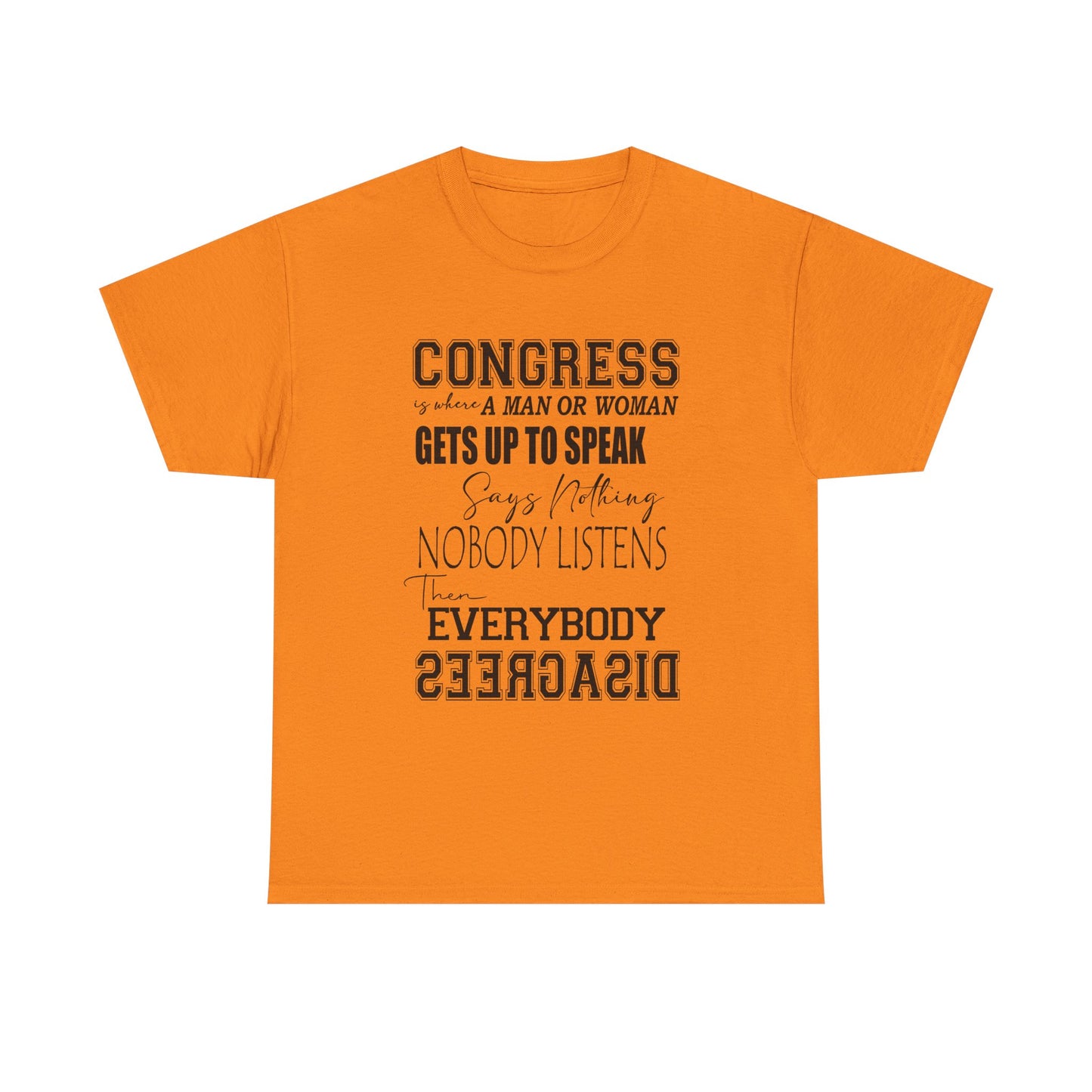 WAKE UP CONGRESS Tee | Political Quote Typography T-Shirt