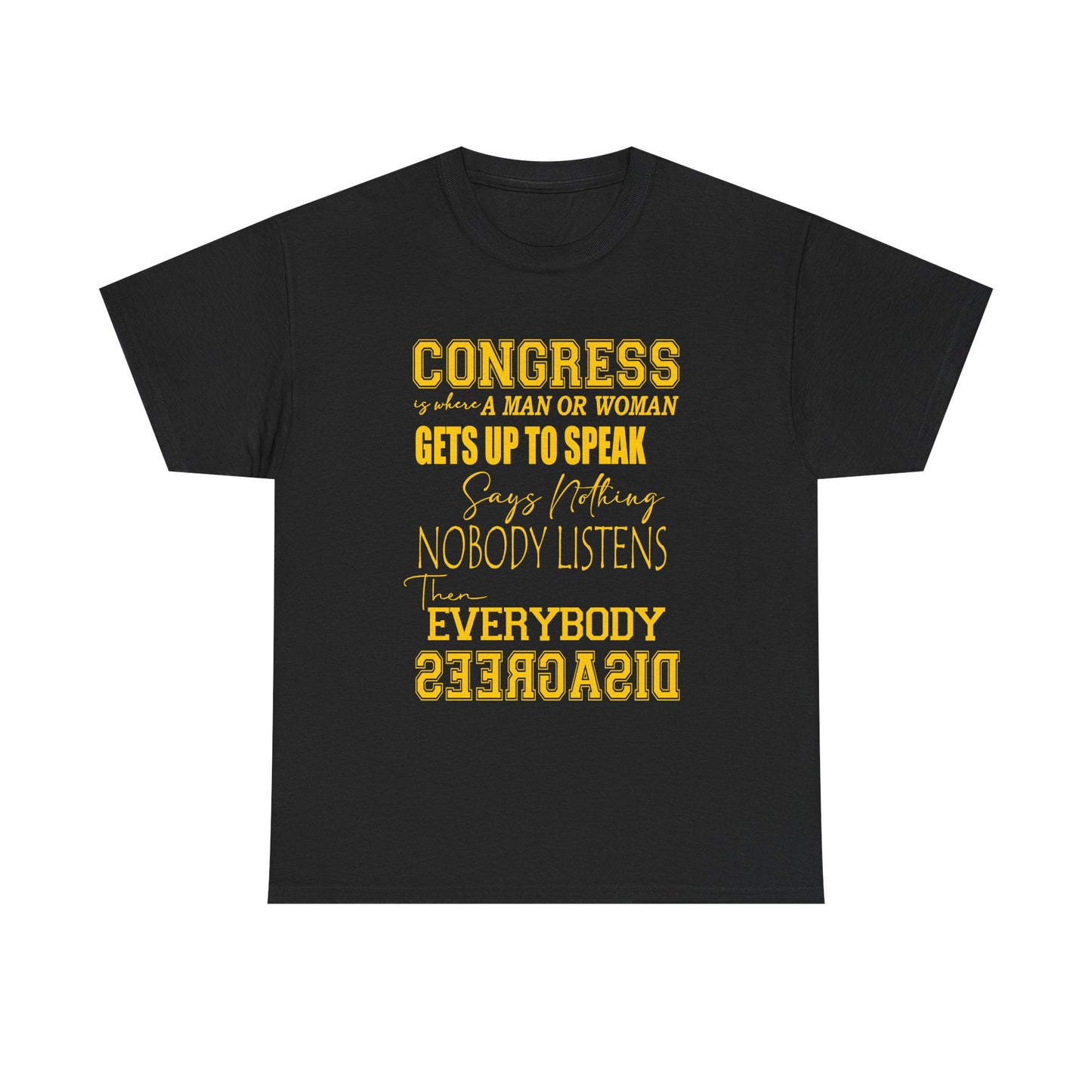 Wake Up Congress T-Shirt | Political Typography Statement Tee