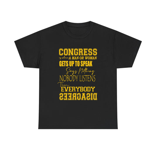 Wake Up Congress T-Shirt | Political Typography Statement Tee