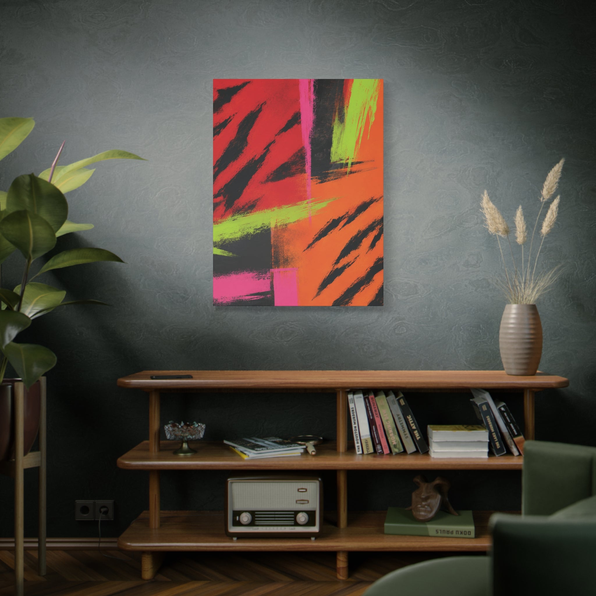 Electric Jungle Abstract Tiger Collection Triptych Wall Art