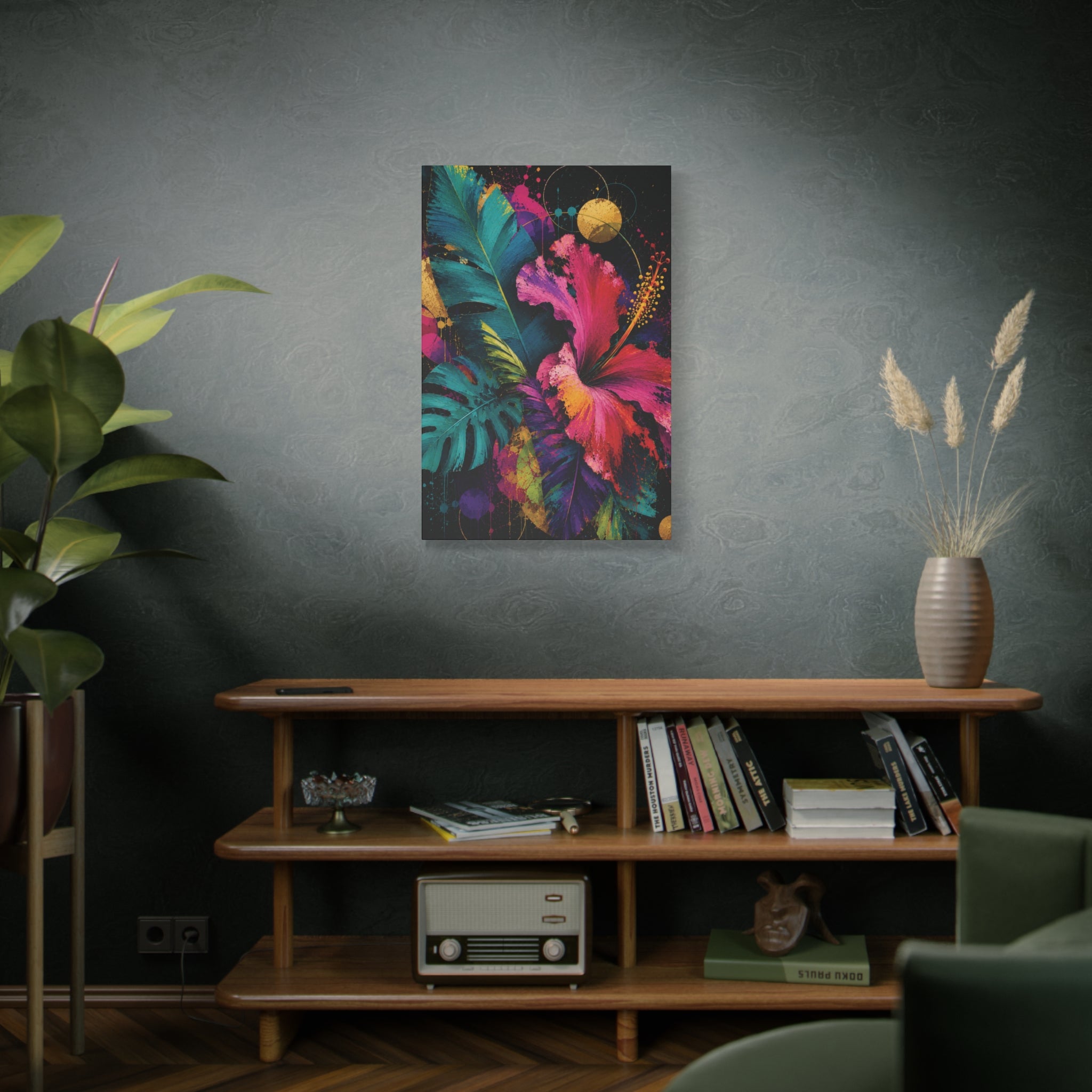 Midnight Eden: Tropical Opulence 3-Piece Wall Art Collection