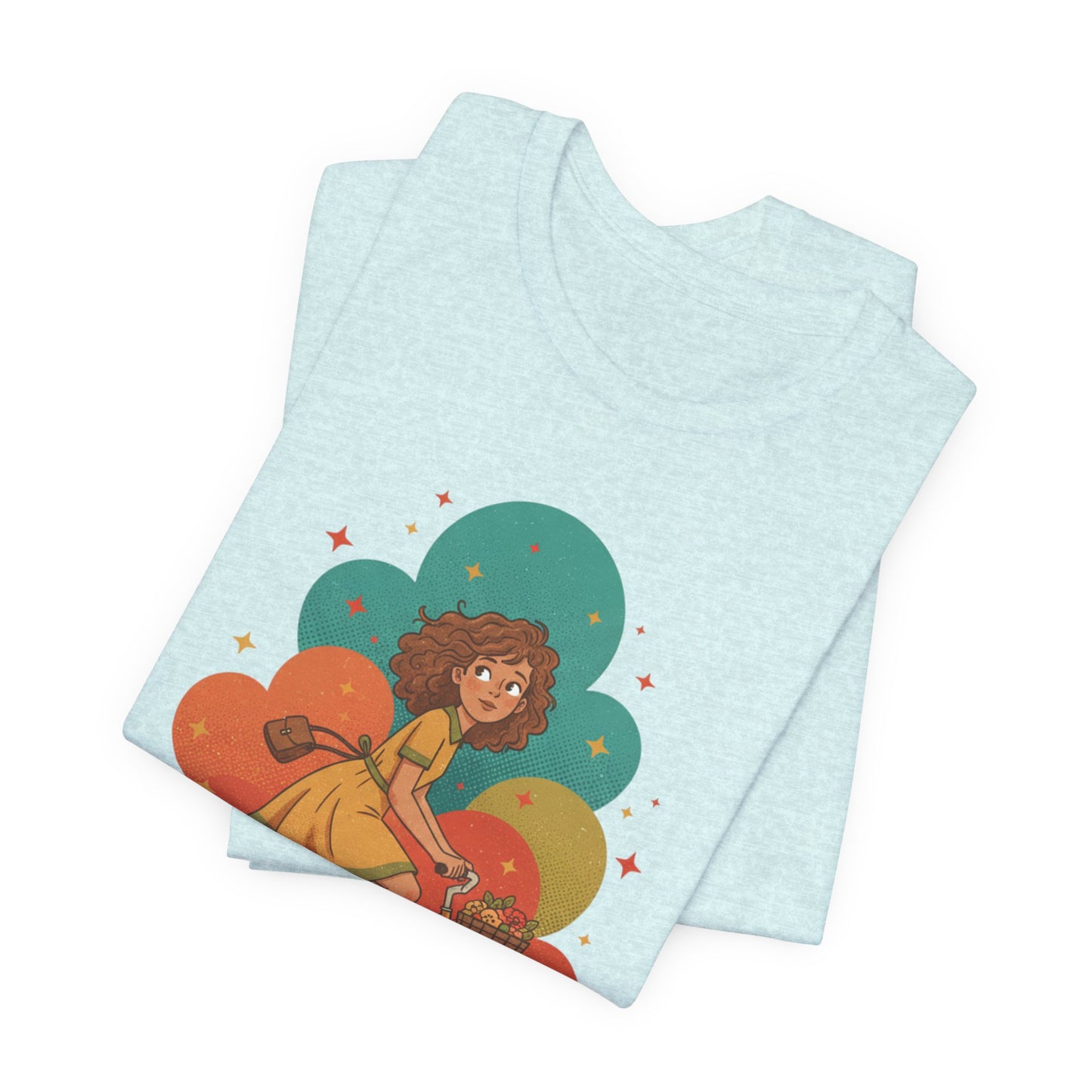 Retro-Futurist Starburst Bike Tee | mid-century space art, vintage sci-fi