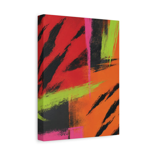 Electric Jungle Abstract Tiger Collection Triptych Wall Art