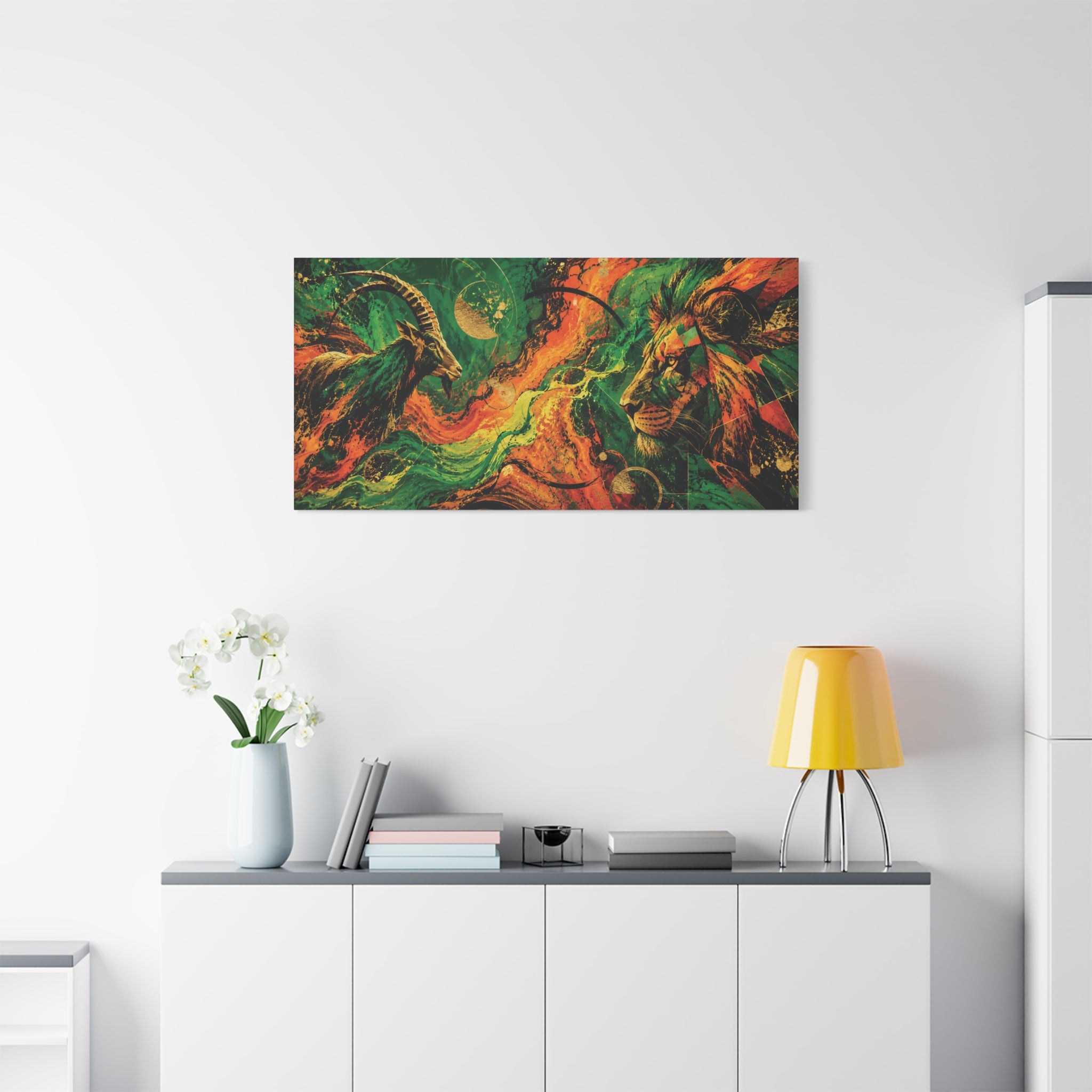 Sovereign Savannah: MOLTEN RIVER Abstract Matte Canvas Wall Art