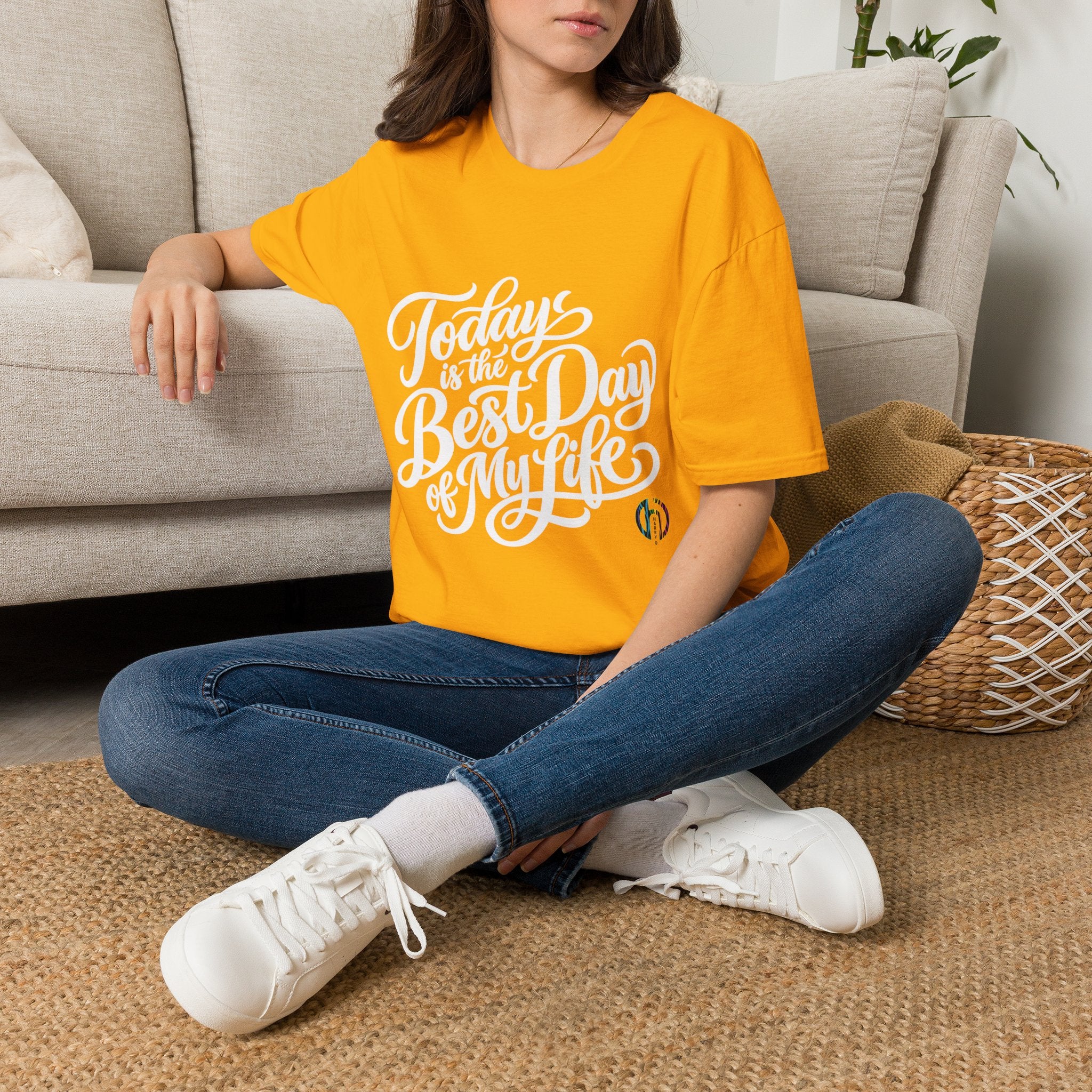 Today Is the Best Day — Morning Mantra Script Tee