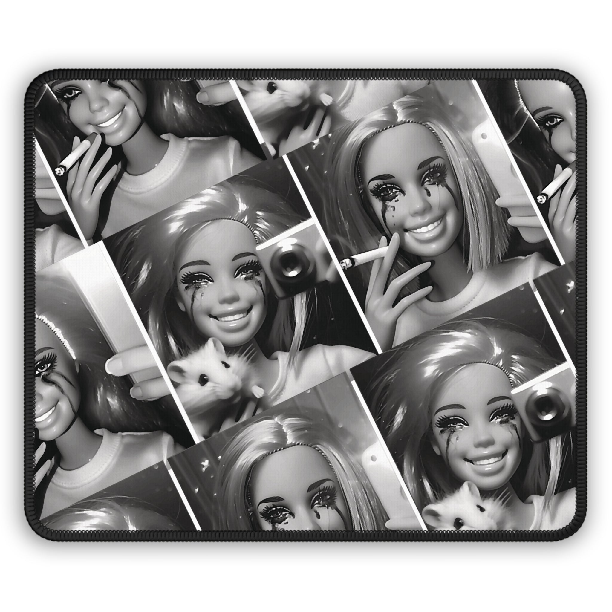 Expressions Funny Doll Face Mouse Pad