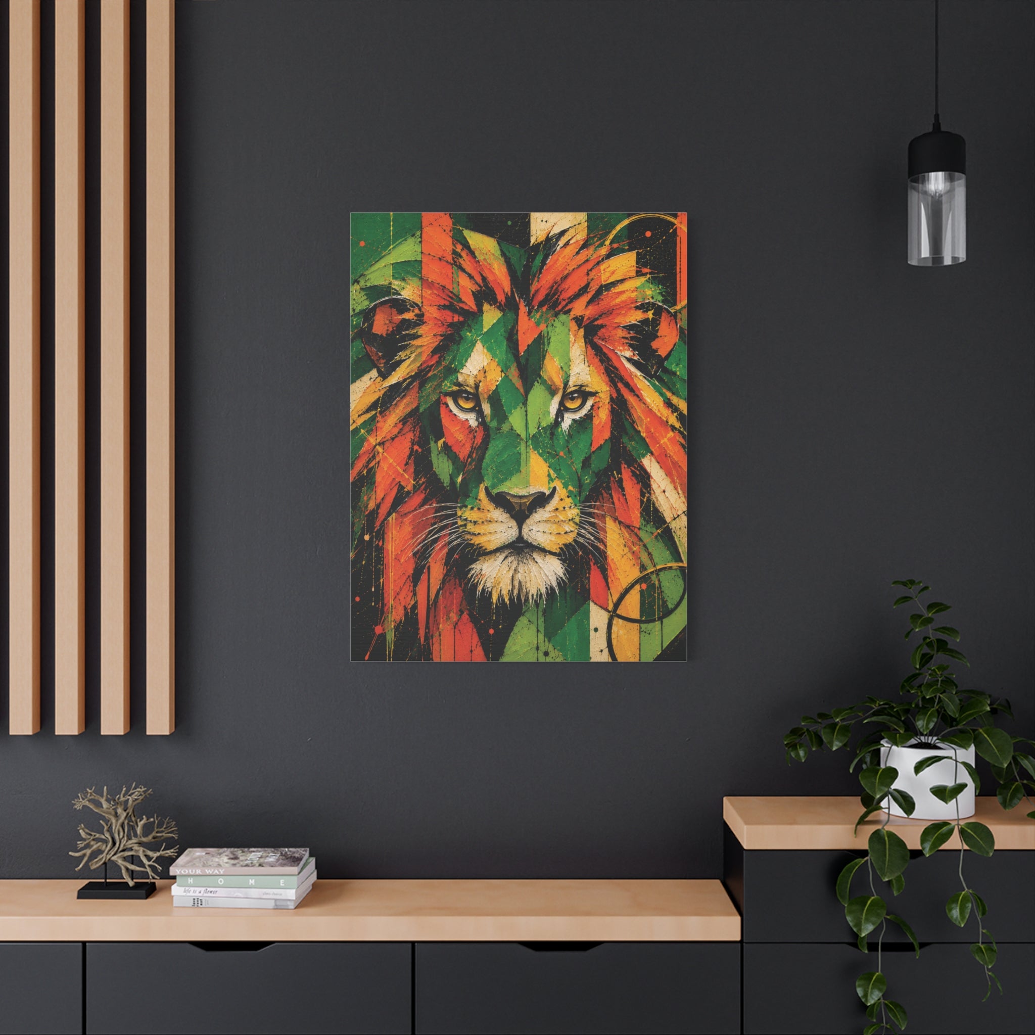 Electric Savannah: Radiant Beast Collection 3-piece TRIPTYCH WALL ART