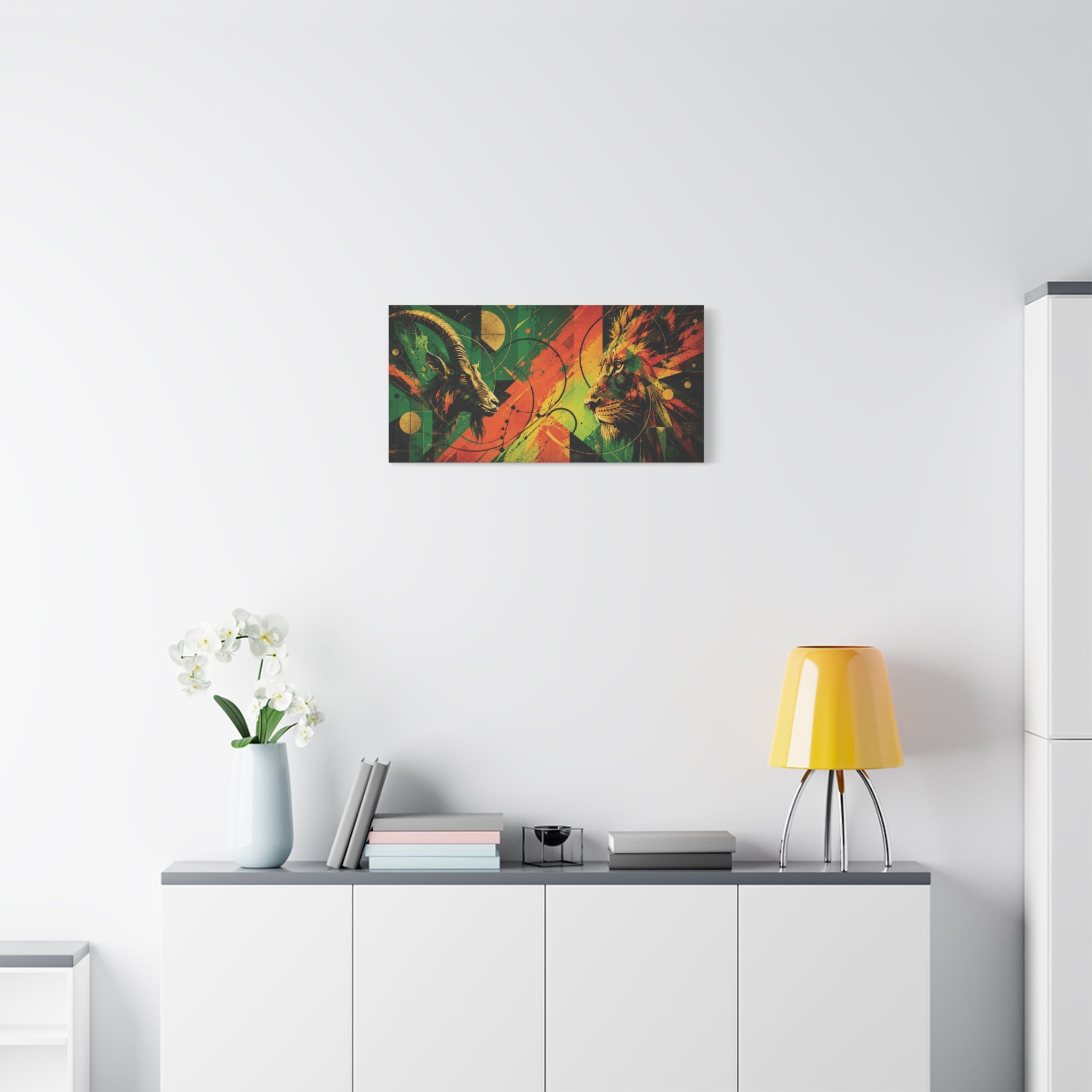 Sovereign Savannah: APEX ENTITIES Abstract Matte Canvas Wall Art