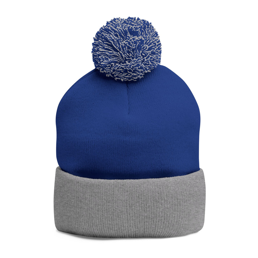 Today Is The Best Day Of My Life POM-POM KNIT Embroidered Beanie (WHITE EMBROIDERY)
