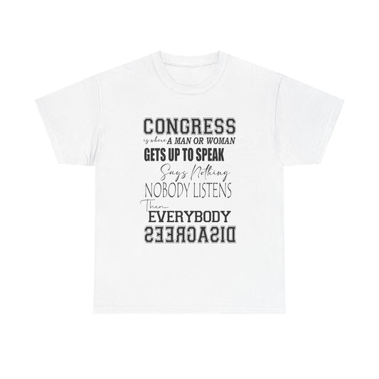 WAKE UP CONGRESS Tee | Political Quote Typography T-Shirt