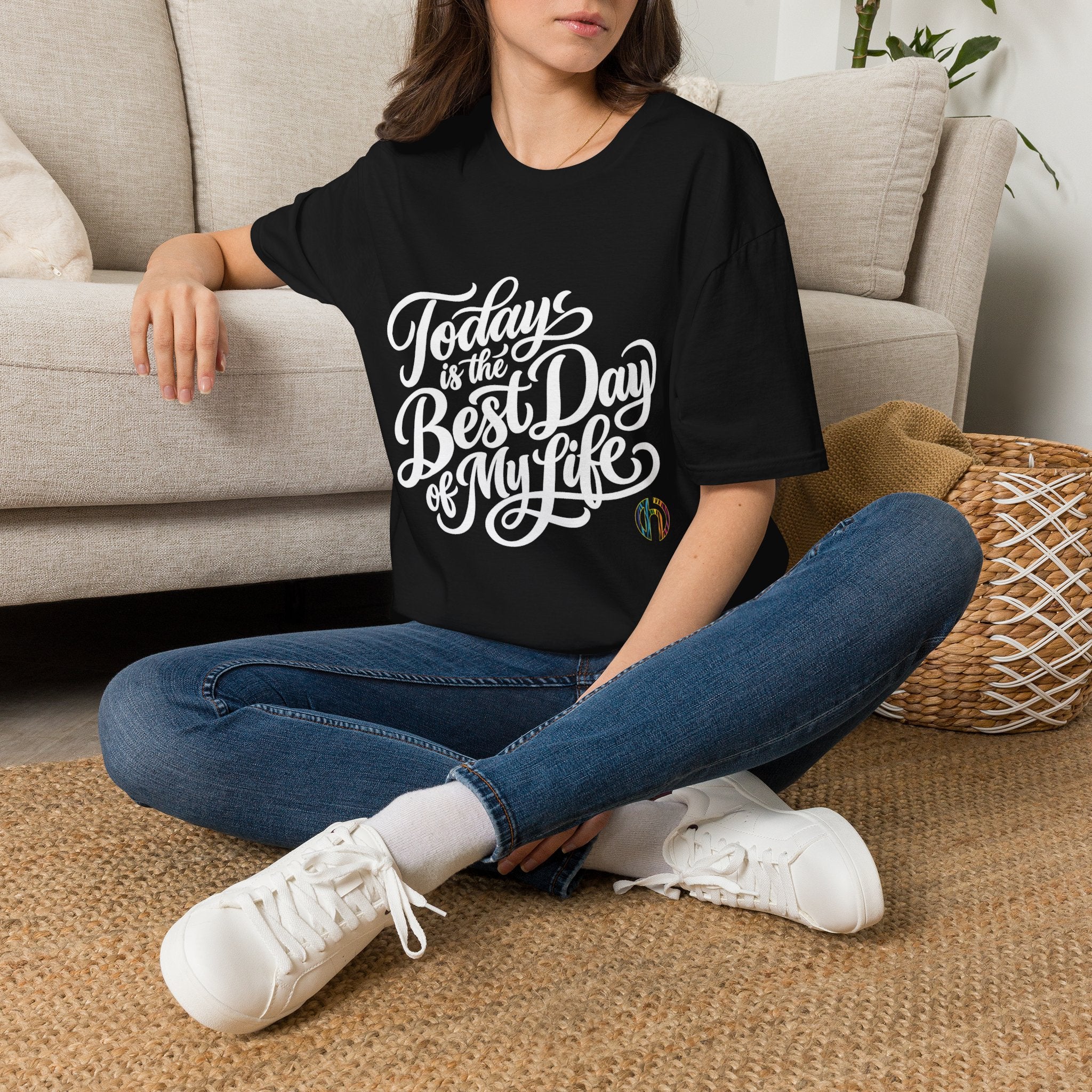 Today Is the Best Day — Morning Mantra Script Tee